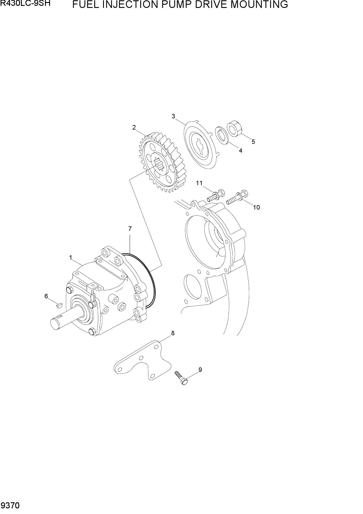 FUEL INJECTION PUMP DRIVE MOUNTING