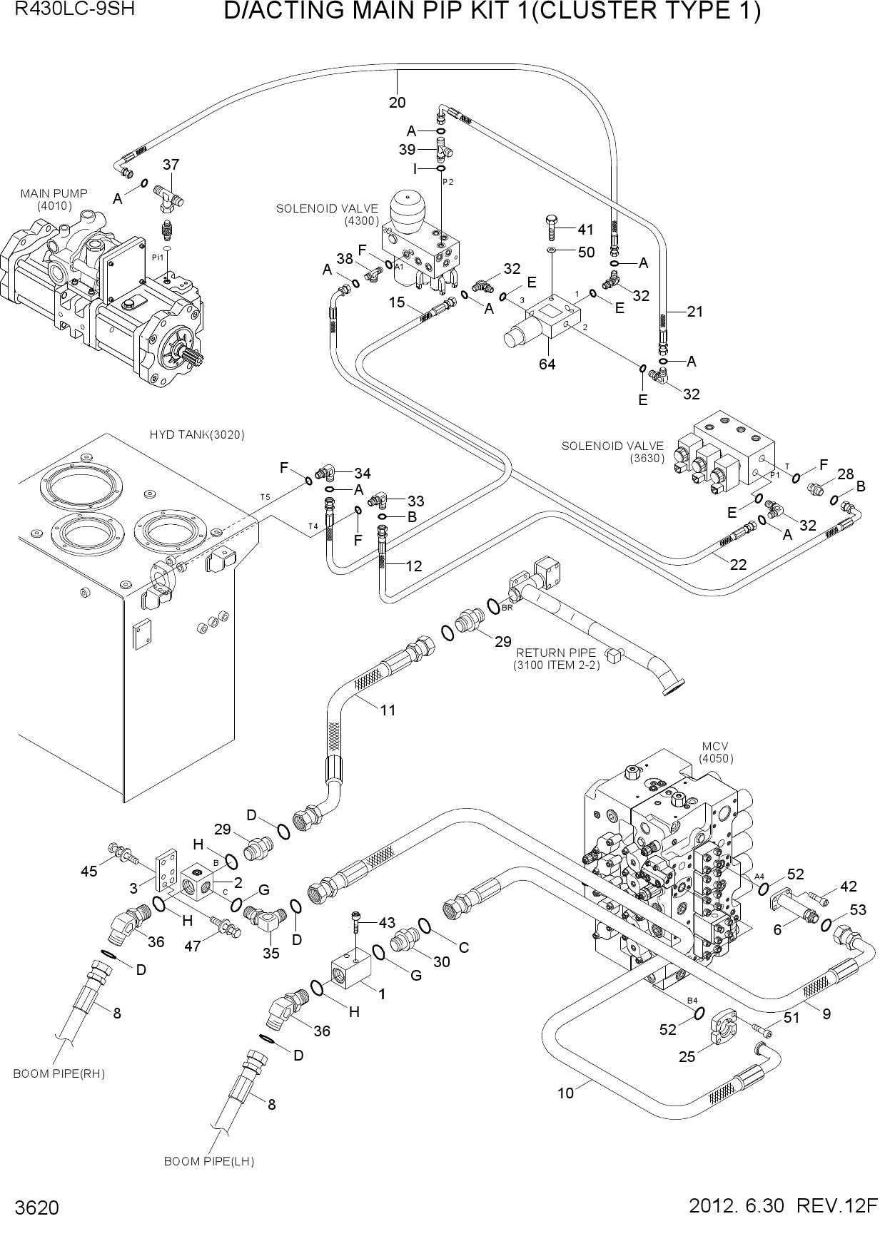 D/ACTING MAIN PIP KIT 1(CLUSTER TYPE 1)