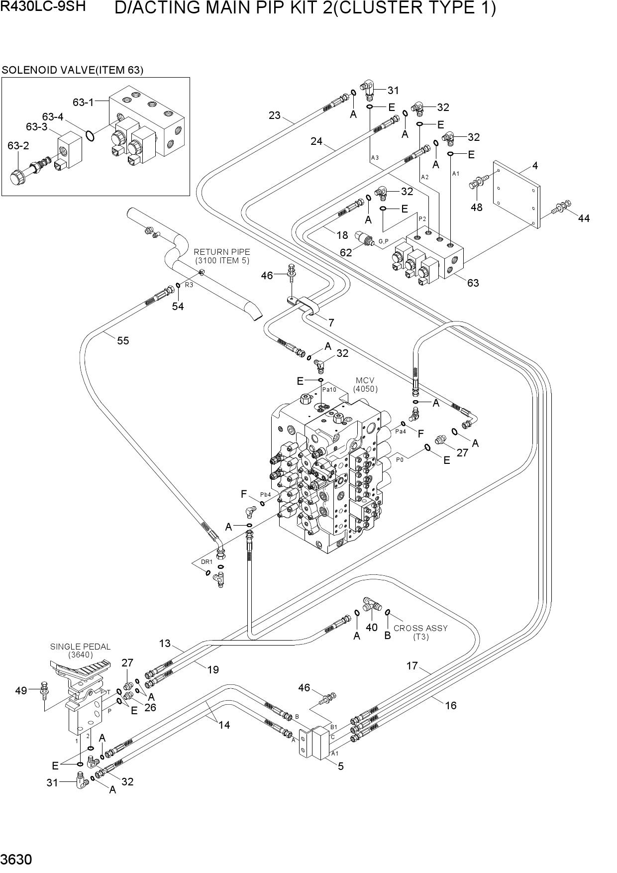 D/ACTING MAIN PIP KIT 2(CLUSTER TYPE 1)