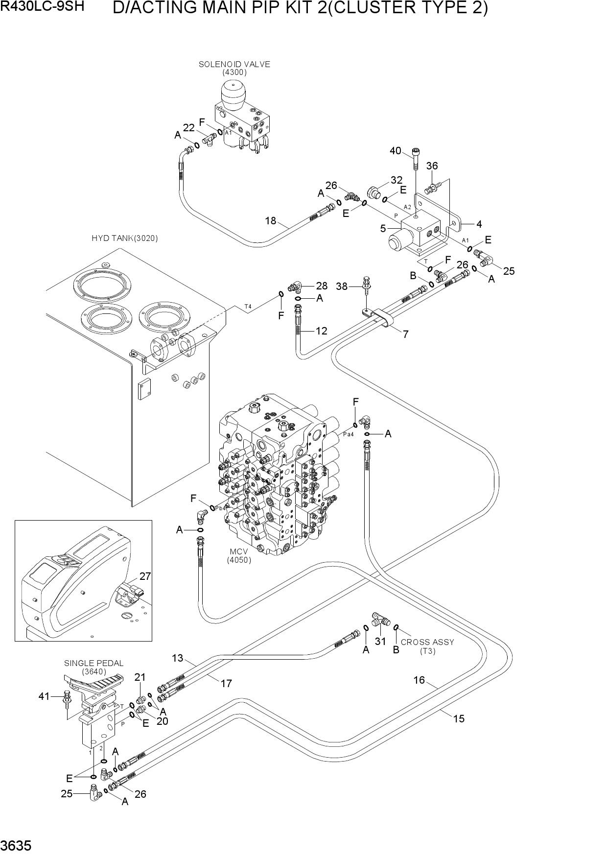 D/ACTING MAIN PIP KIT 2(CLUSTER TYPE 2)