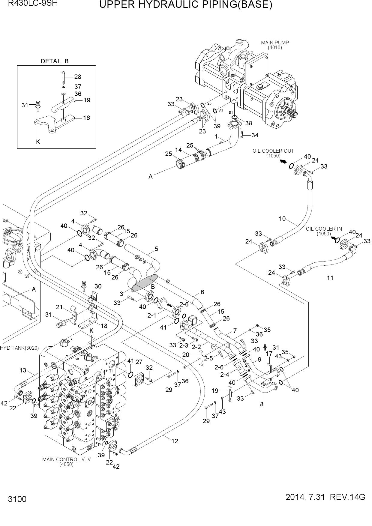 UPPER HYDRAULIC PIPING(BASE)