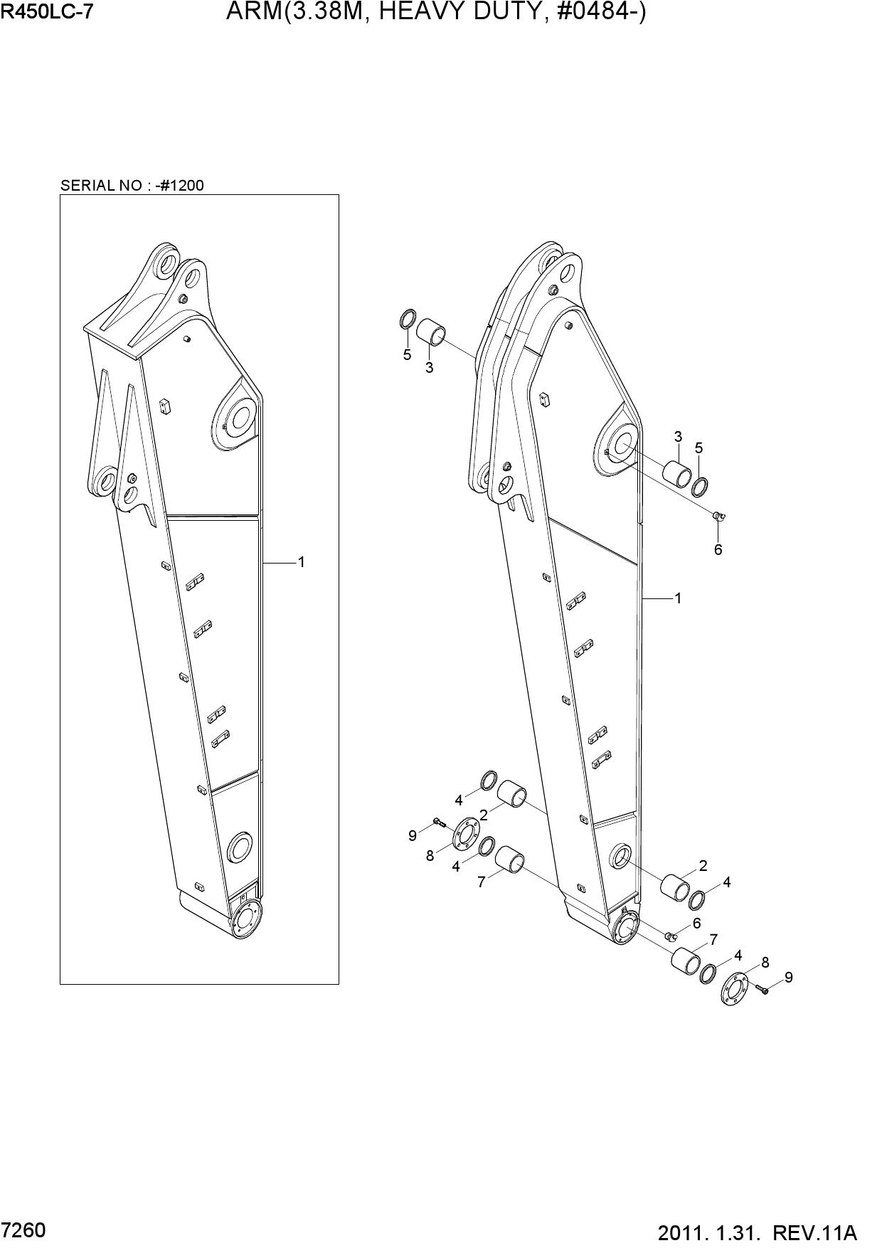 ARM(3.38M, HEAVY DUTY, #0484-)
