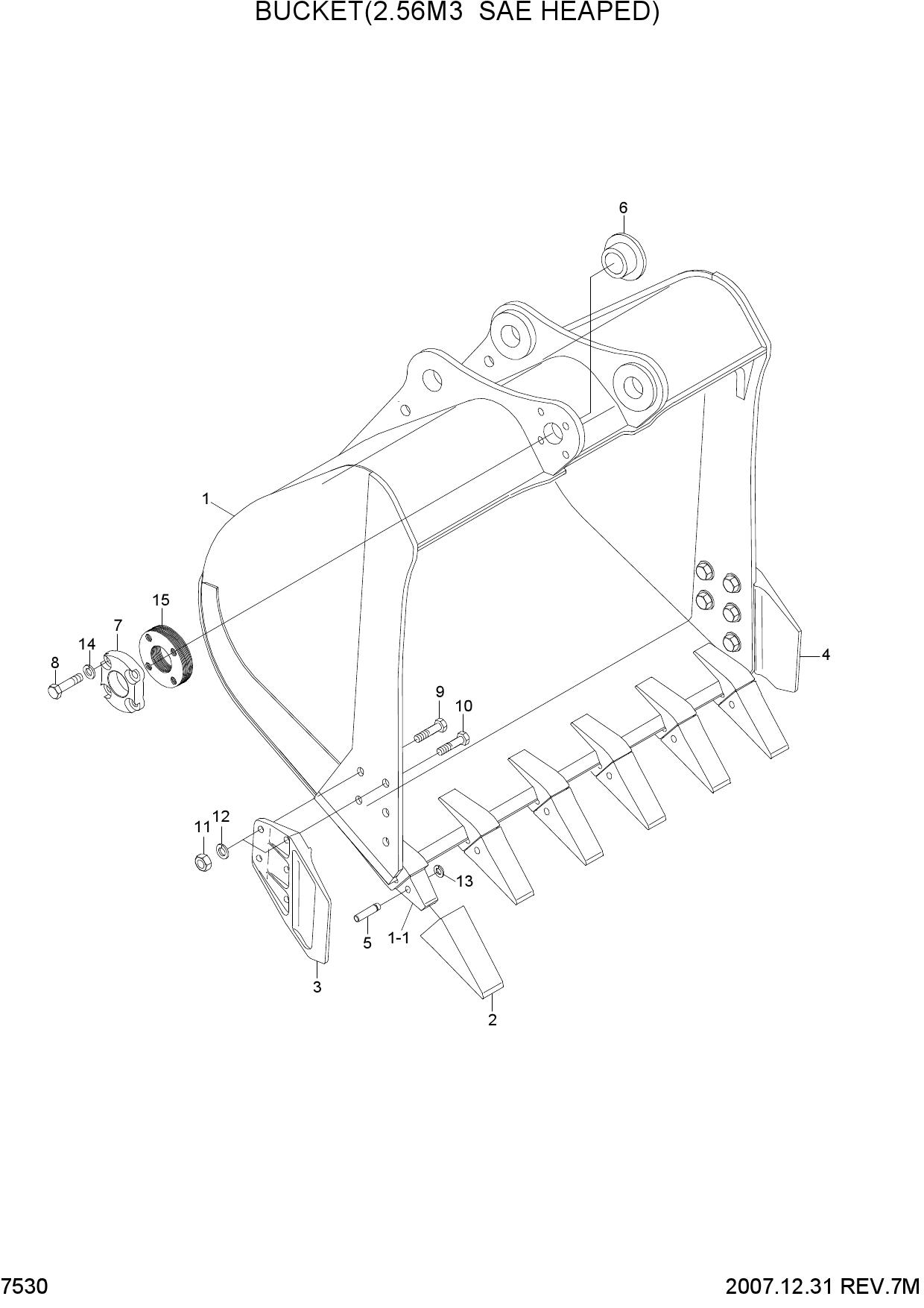 BUCKET(2.56M3 SAE HEAPED)