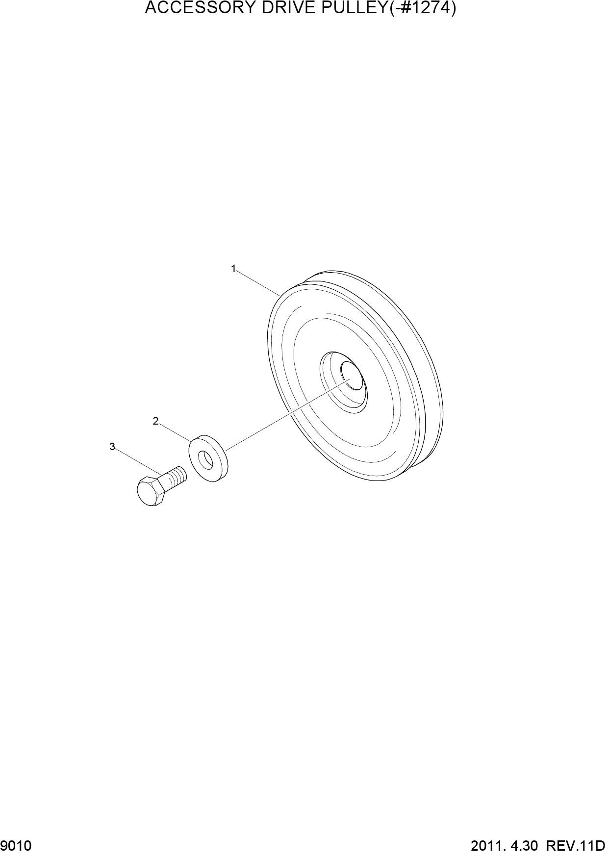 ACCESSORY DRIVE PULLEY(-#1274)
