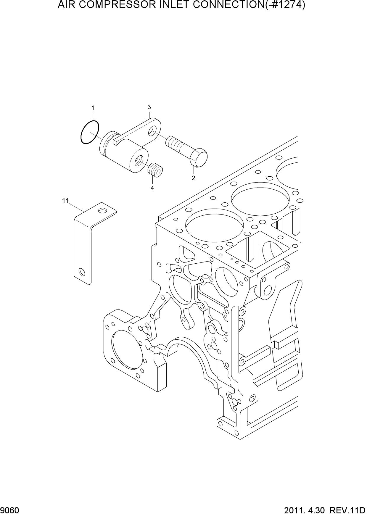 AIR COMPRESSOR INLET CONNECTION(-#1274)