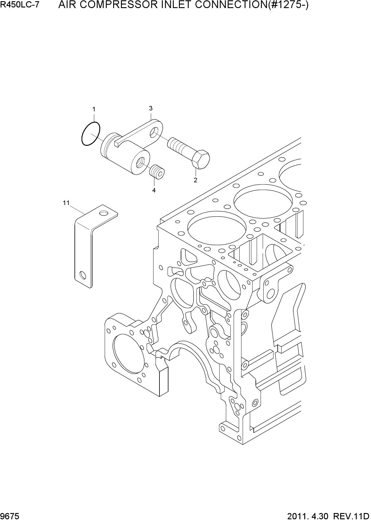 AIR COMPRESSOR INLET CONNECTION(#1275-)