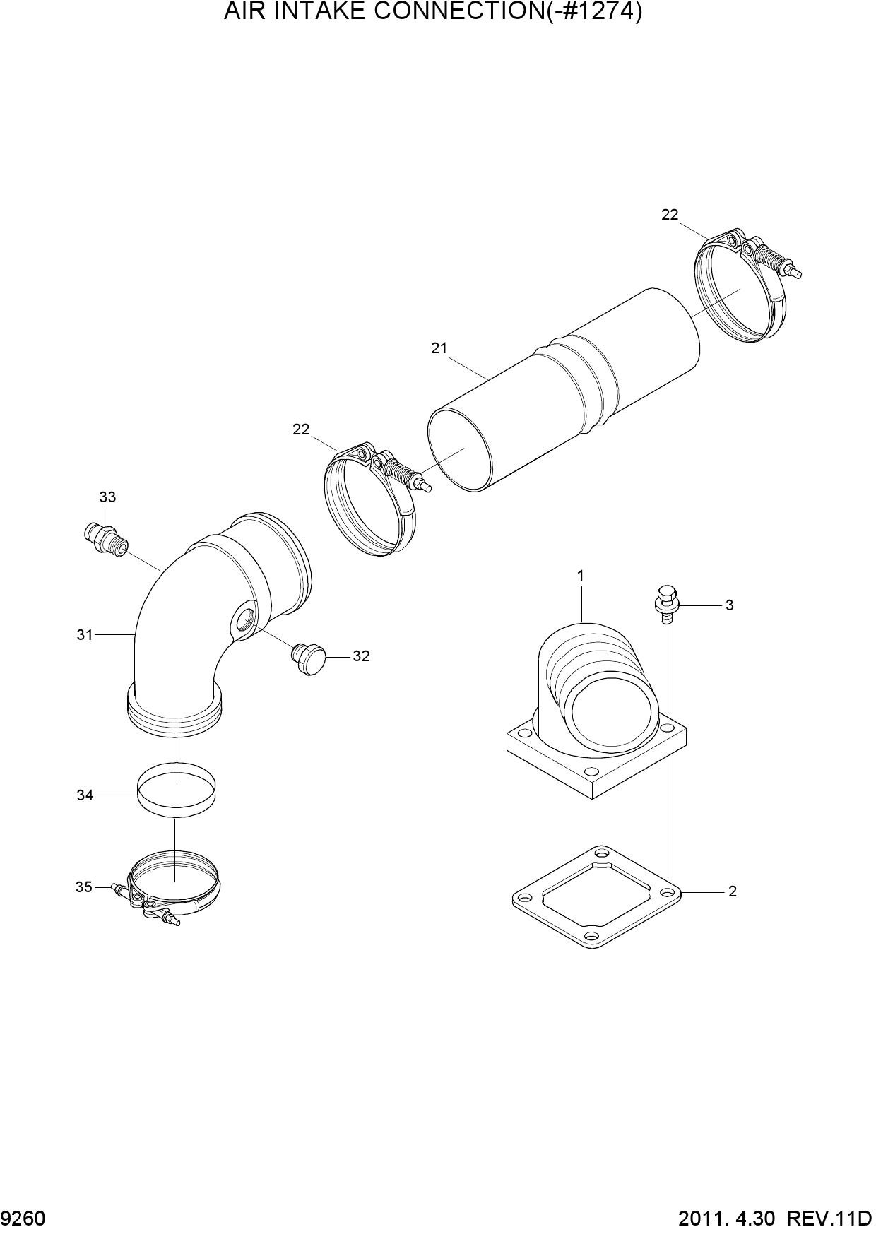 AIR INTAKE CONNECTION(-#1274)