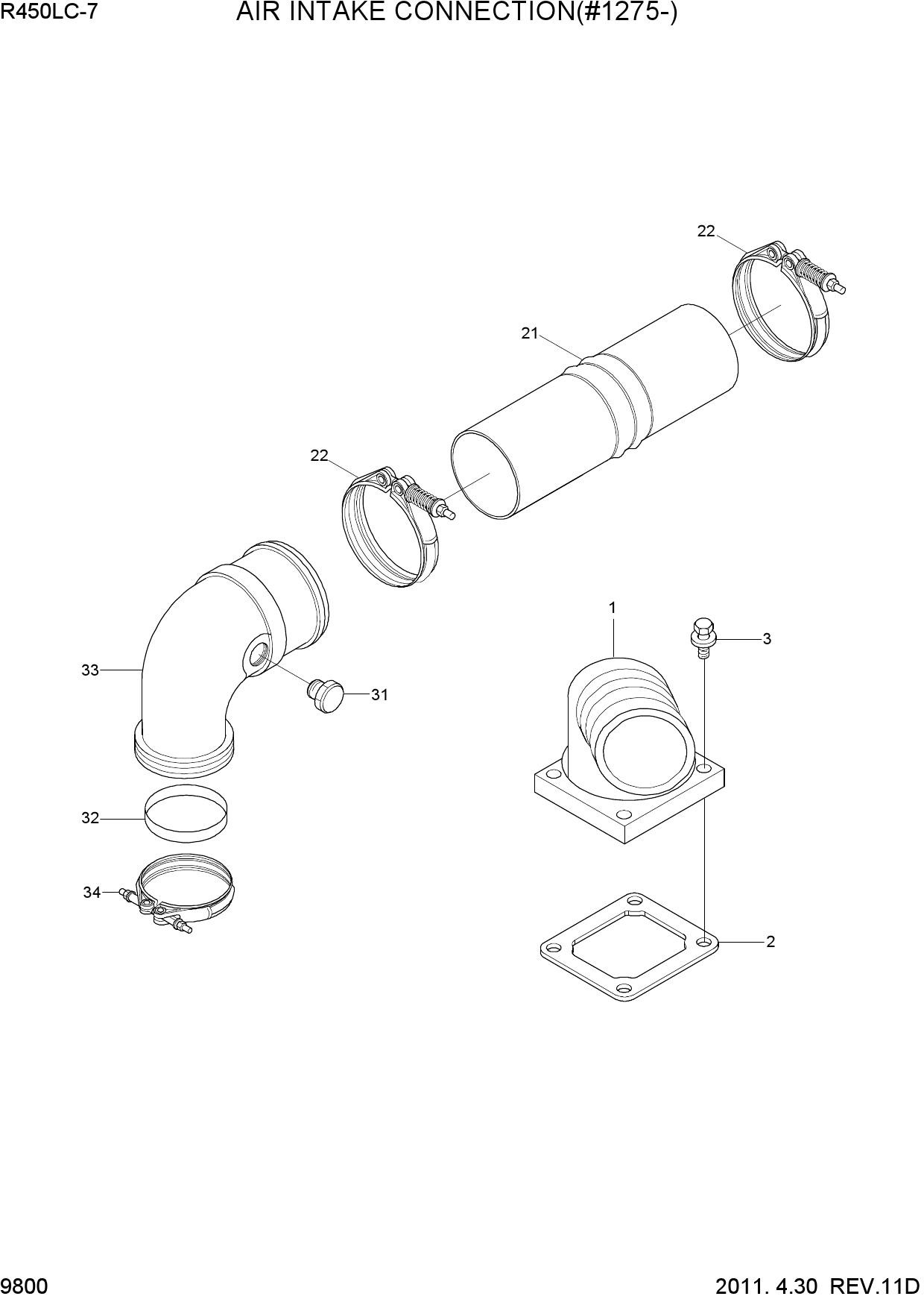 AIR INTAKE CONNECTION(#1275-)