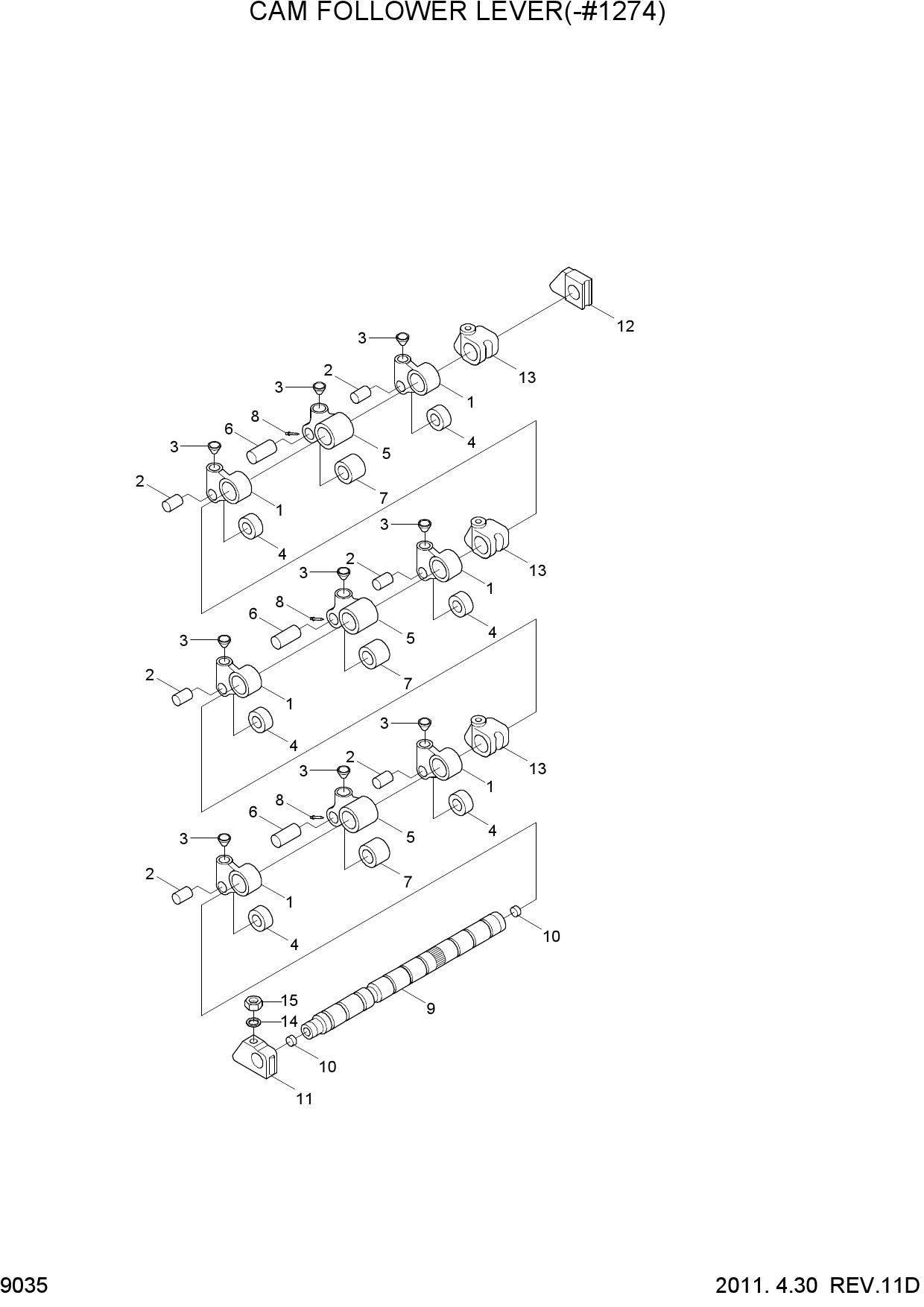 CAM FOLLOWER LEVER(-#1274)