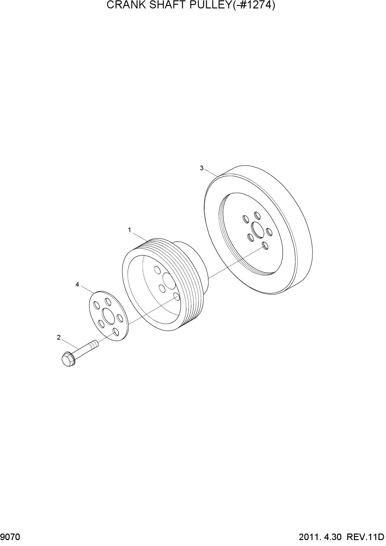 CRANK SHAFT PULLEY(-#1274)