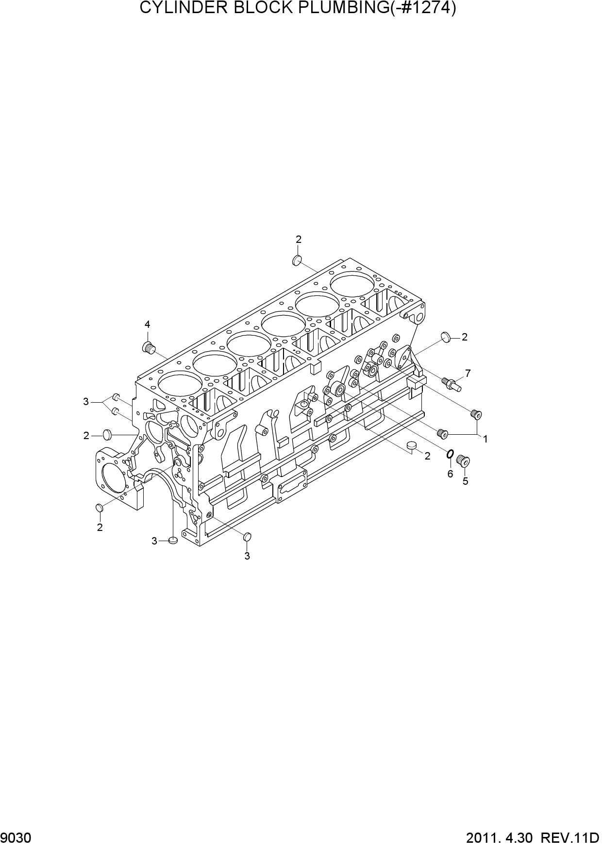 CYLINDER BLOCK PLUBMING(-#1274)