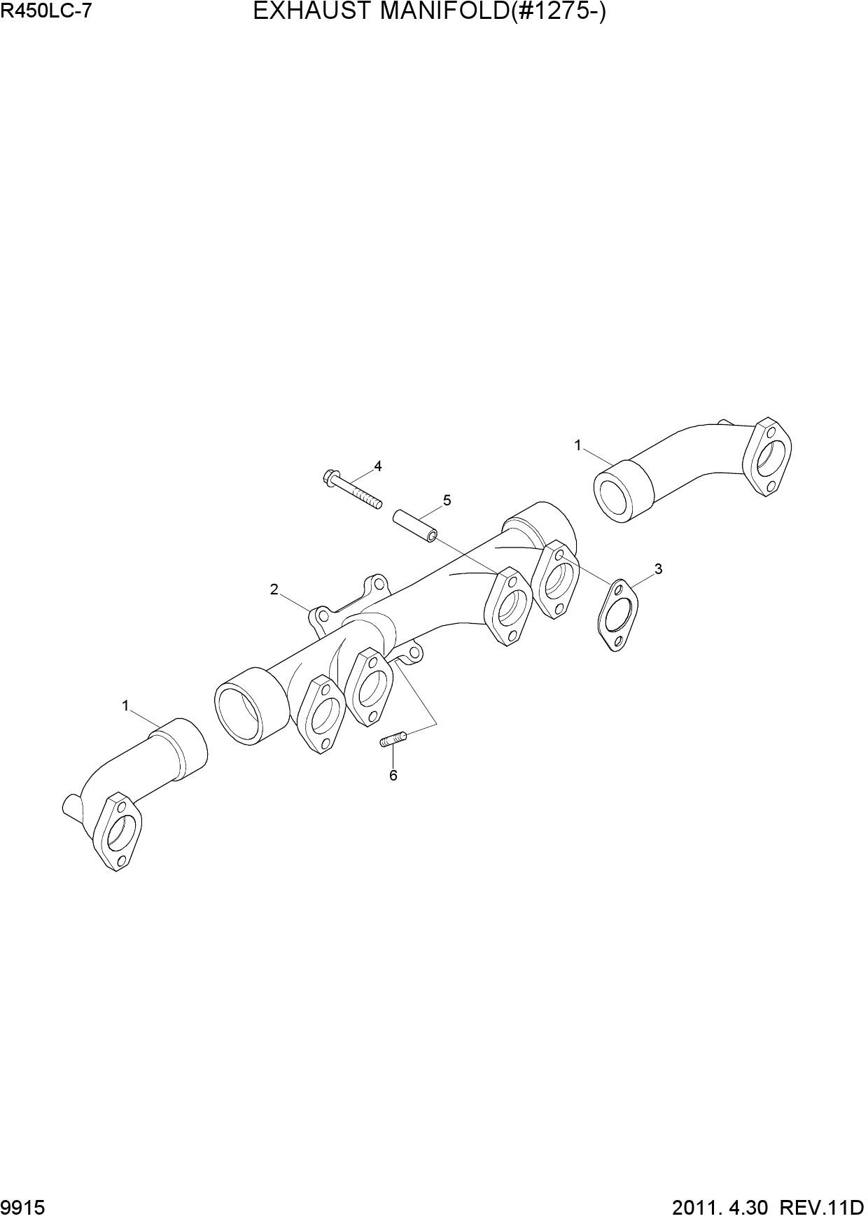 EXHAUST MANIFOLD(#1275-)
