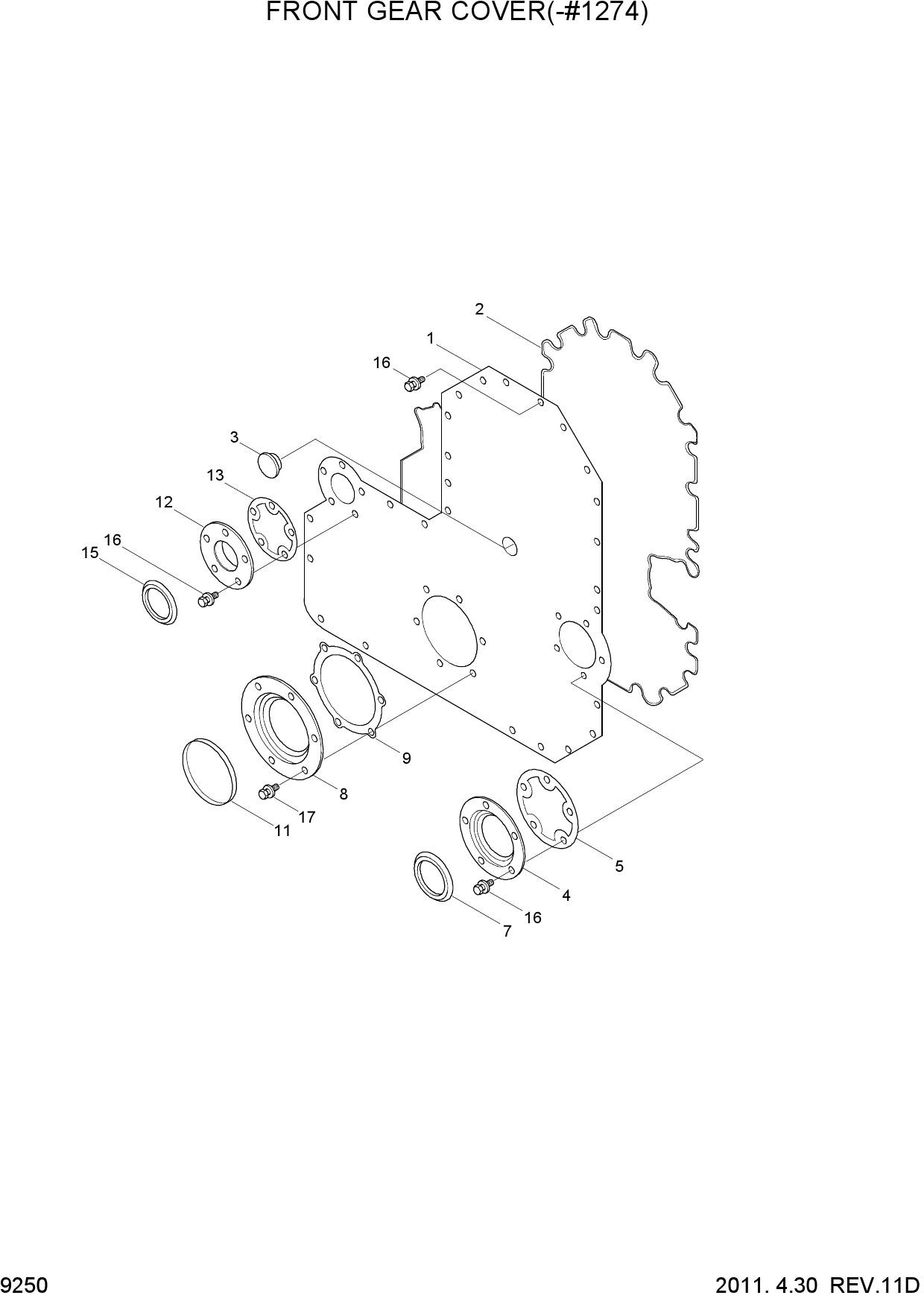 FRONT GEAR COVER(-#1274)