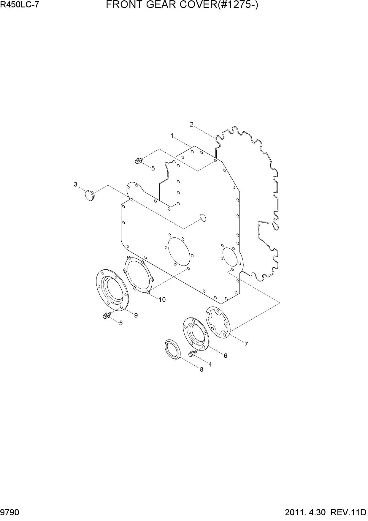 FRONT GEAR COVER(#1275-)