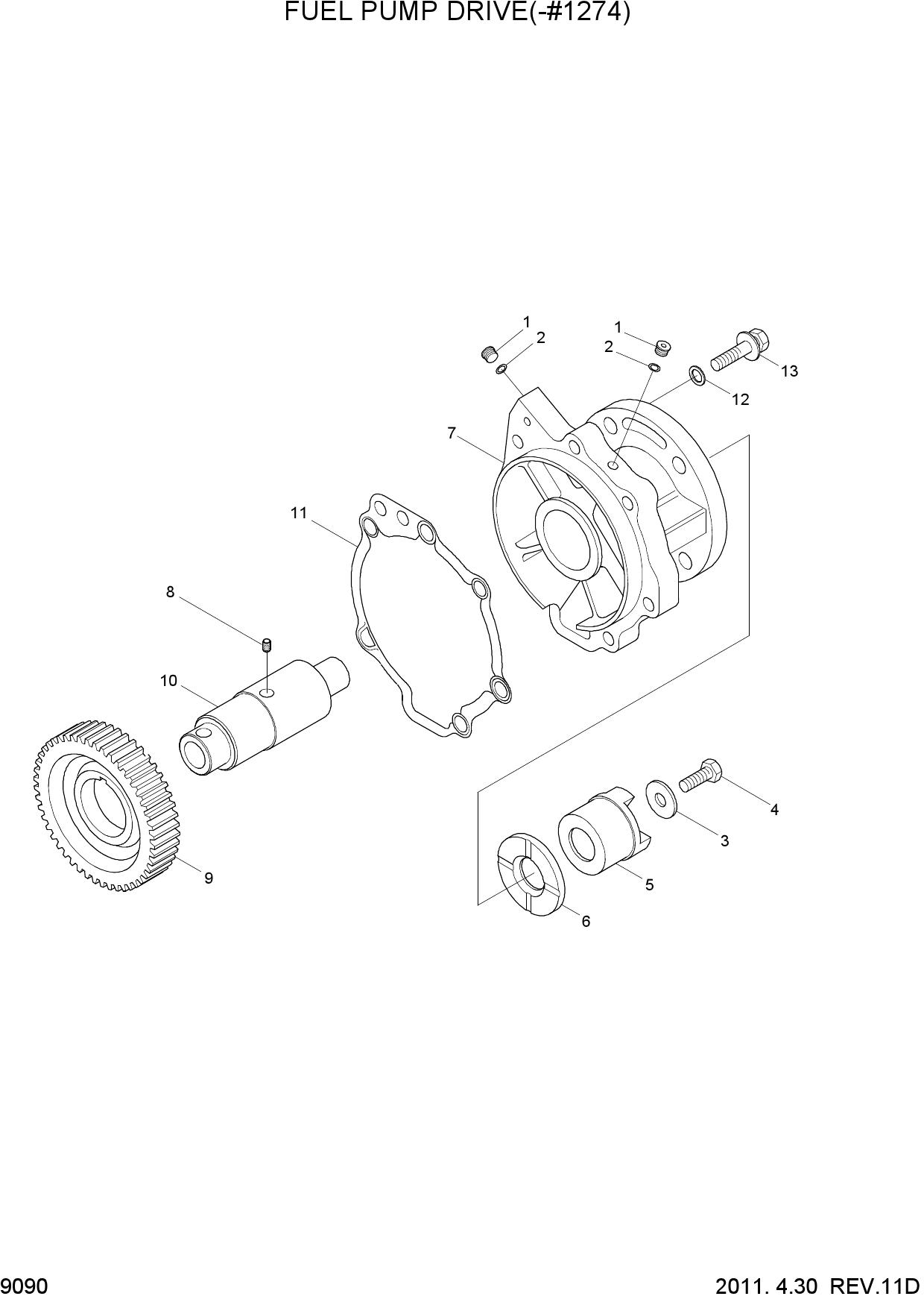 FUEL PUMP DRIVE(-#1274)