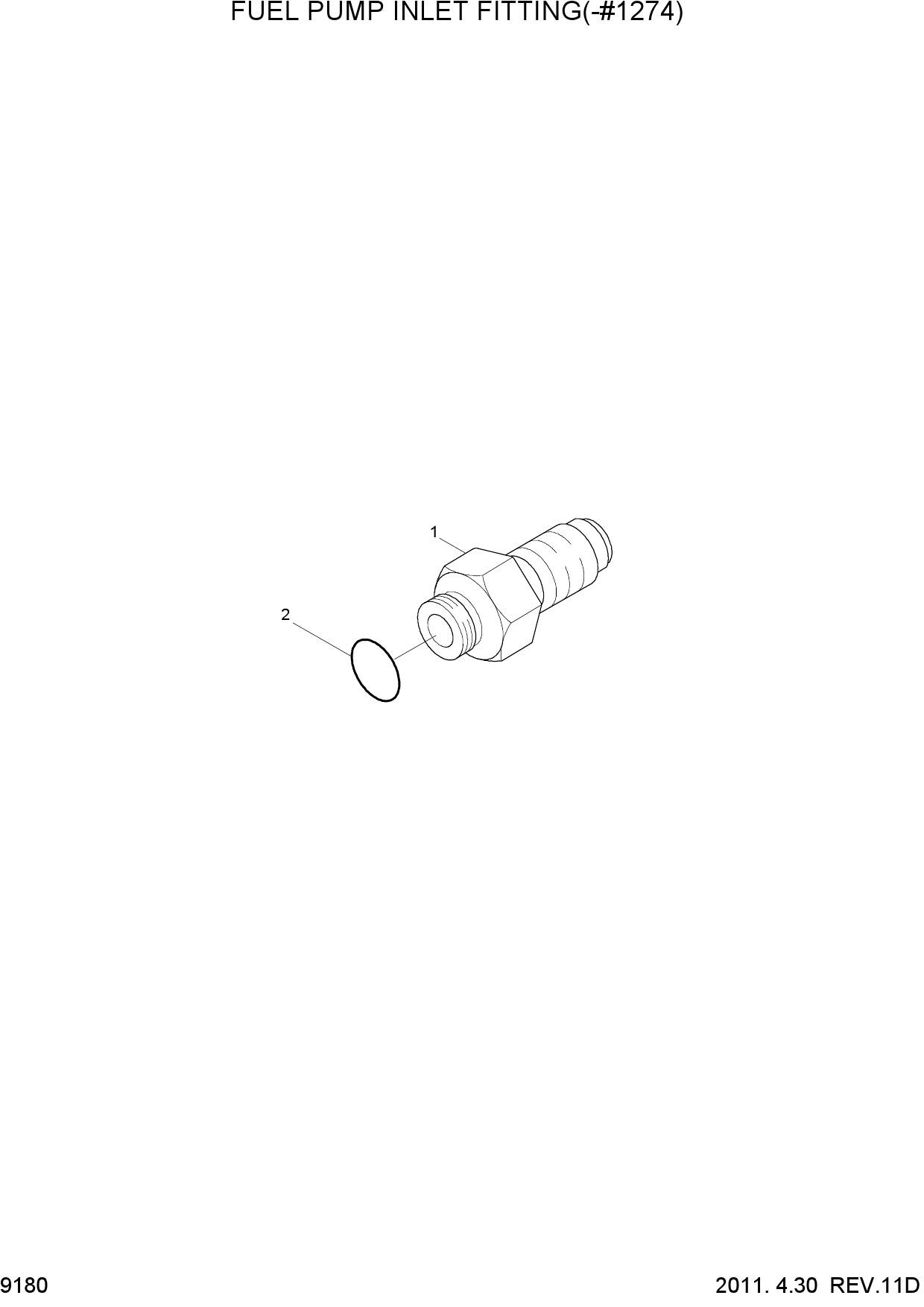 FUEL PUMP INLET FITTING(-#1274)