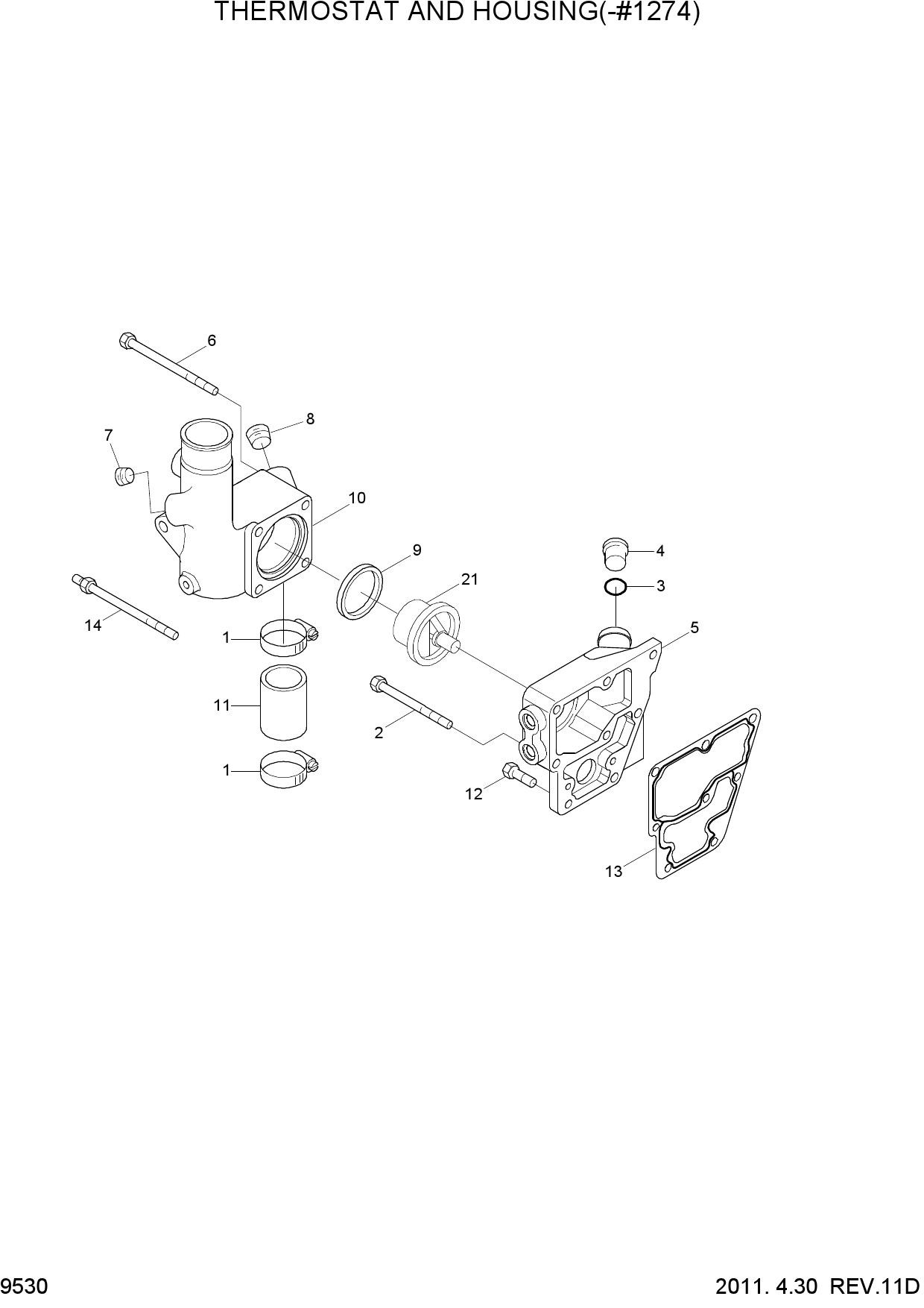 THERMOSTAT AND HOUSING(-#1274)