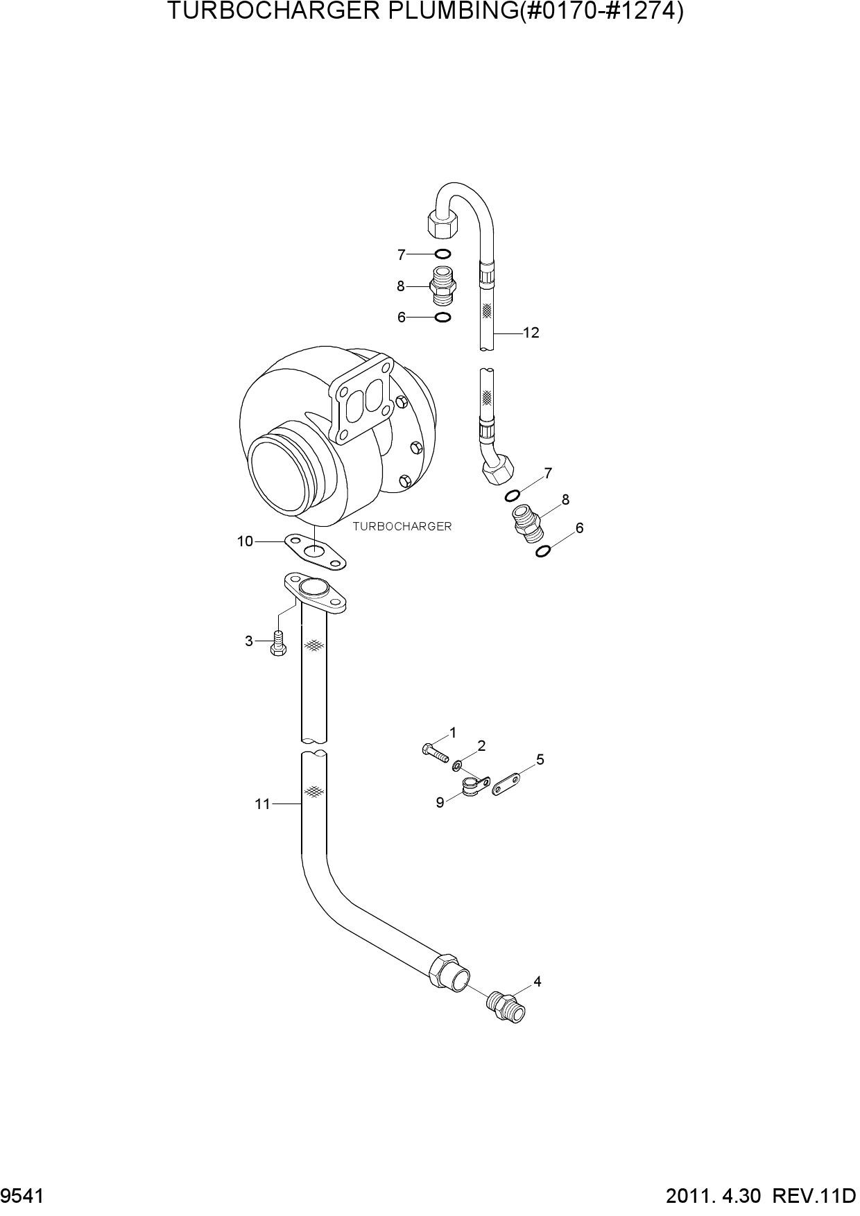 TURBOCHARGER PLUMBING(#0170-#1274)