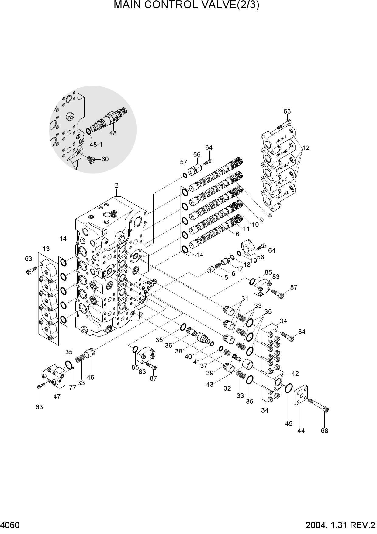 MAIN CONTROL VALVE(2/3)