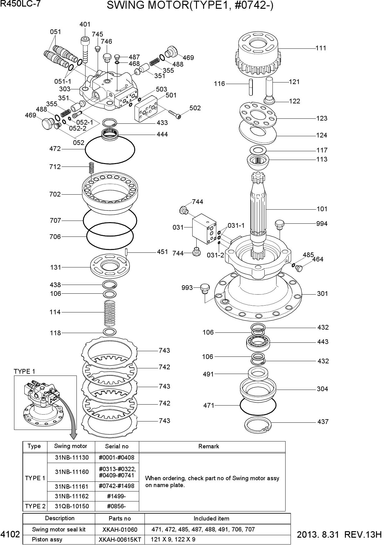 SWING MOTOR(TYPE1, #0742-)