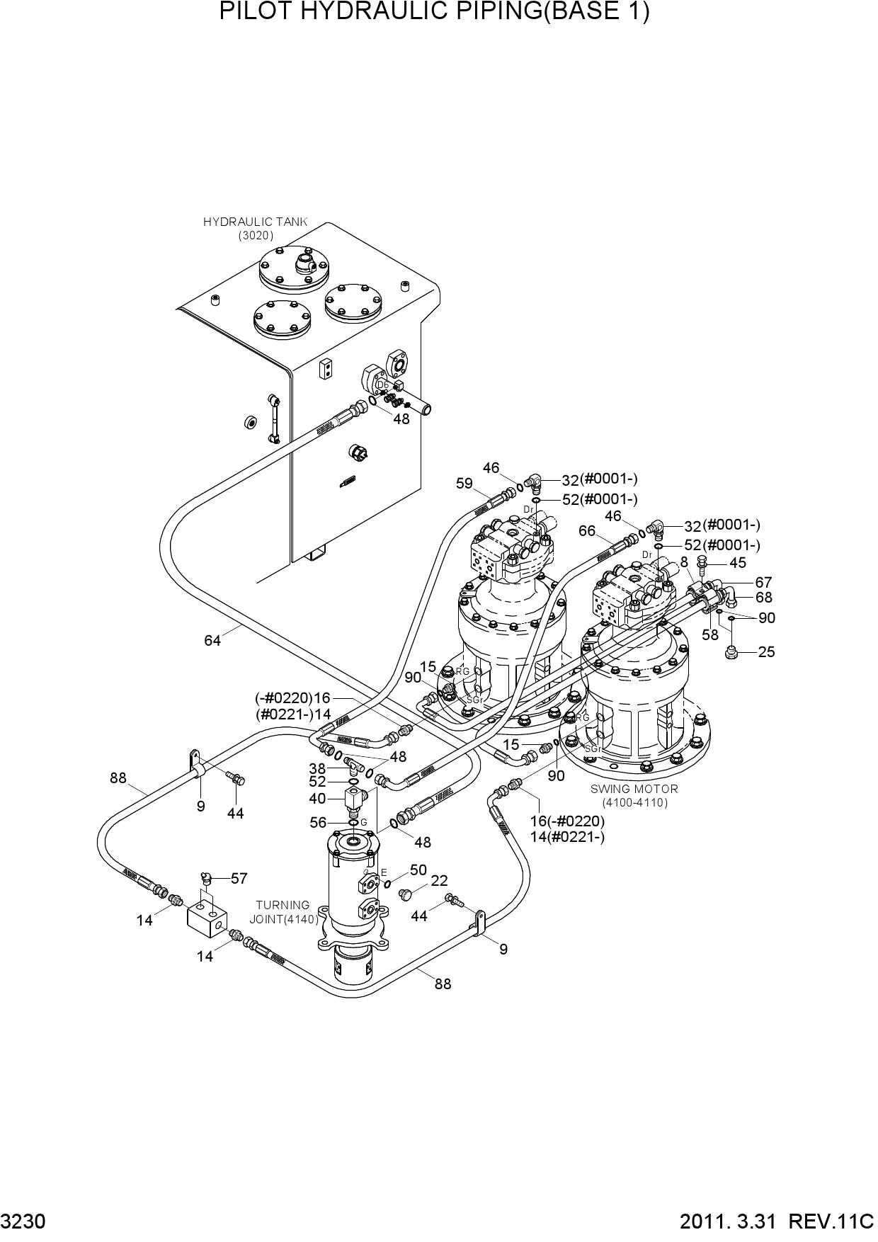 PILOT HYDRAULIC PIPING(BASE 1)