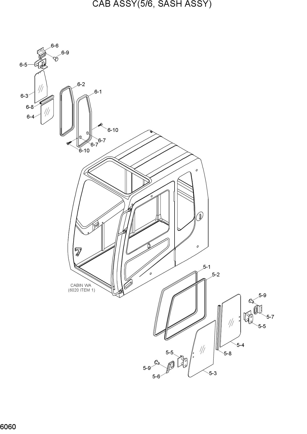 CAB ASSY(5/6, SASH ASSY)