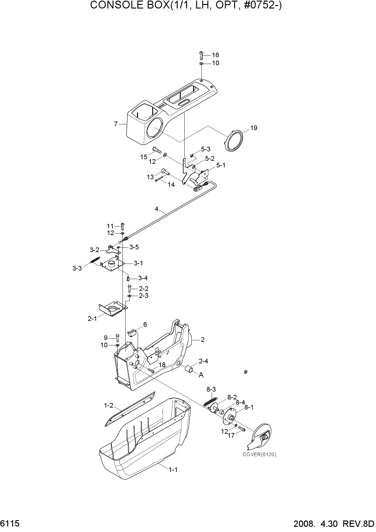 CONSOLE BOX(1/2, LH, OPT, #0752-)