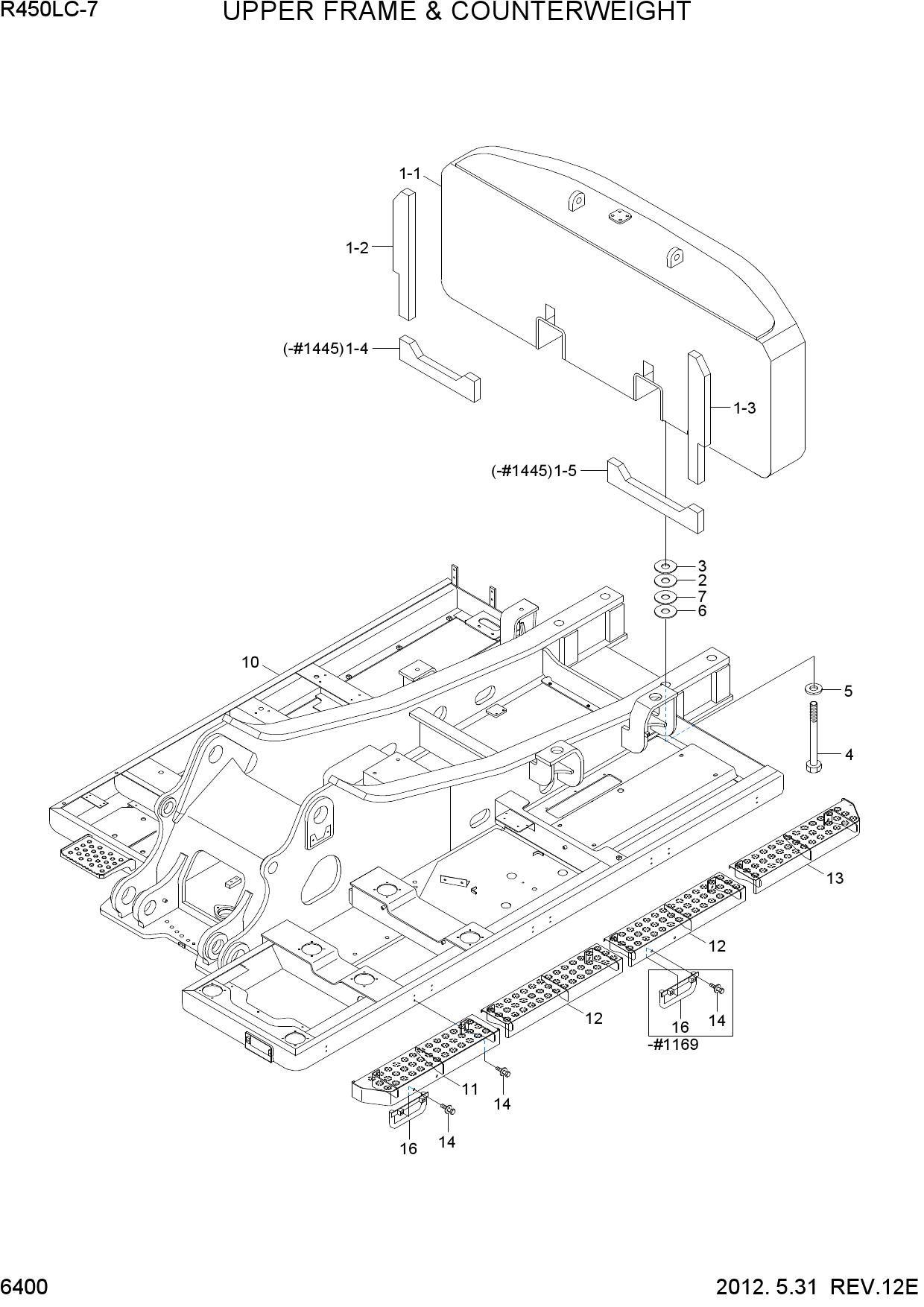 UPPER FRAME & COUNTERWEIGHT