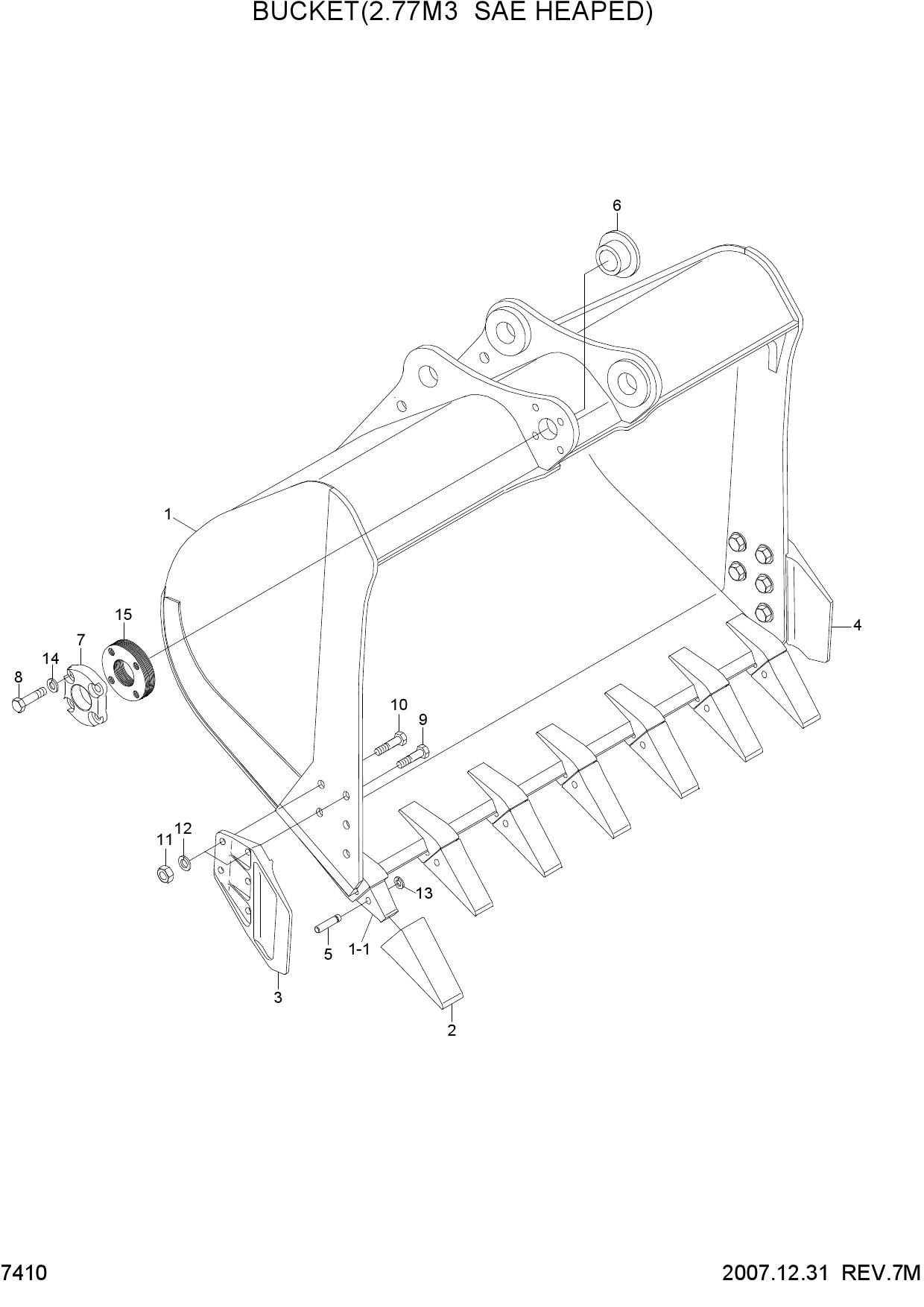 BUCKET(2.77M3 SAE HEAPED)