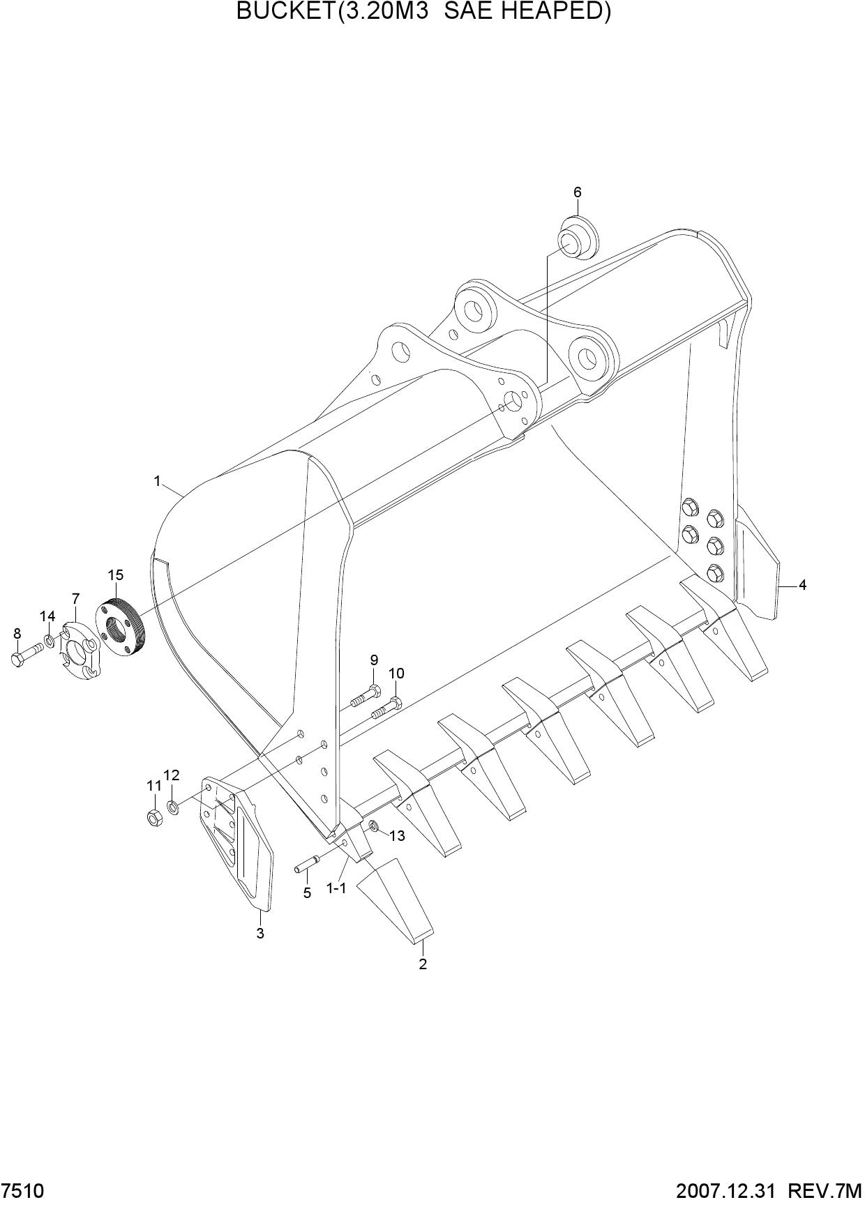 BUCKET(3.20M3 SAE HEAPED)
