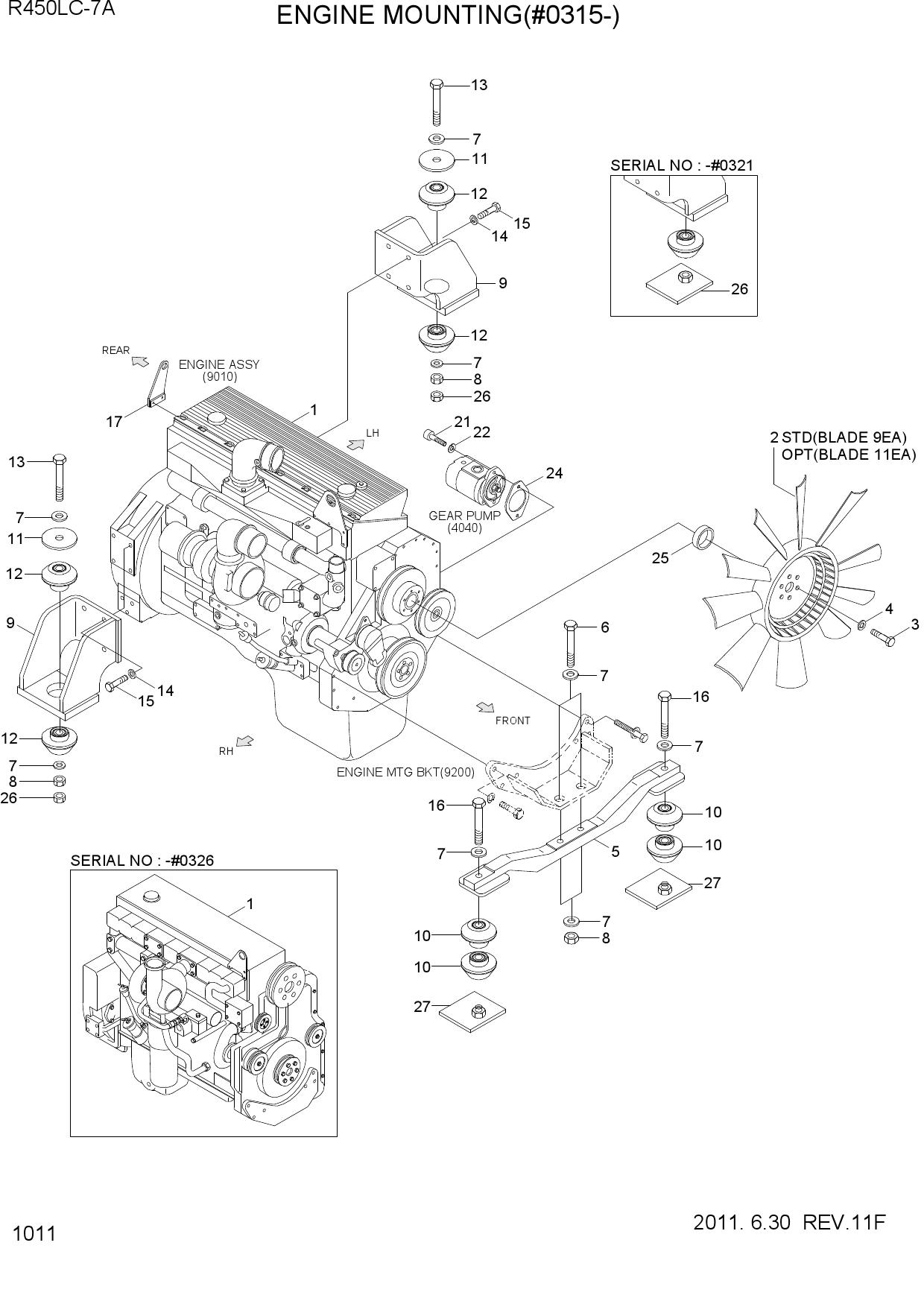 ENGINE MOUNTING(#0315-)