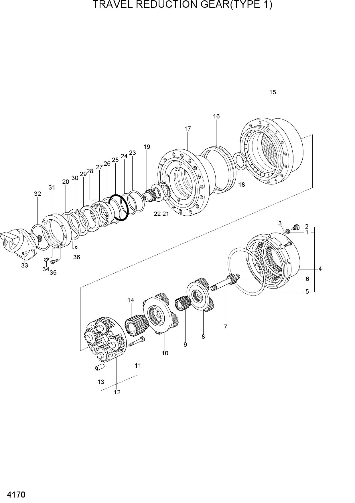 TRAVEL REDUCTION GEAR(TYPE 1)