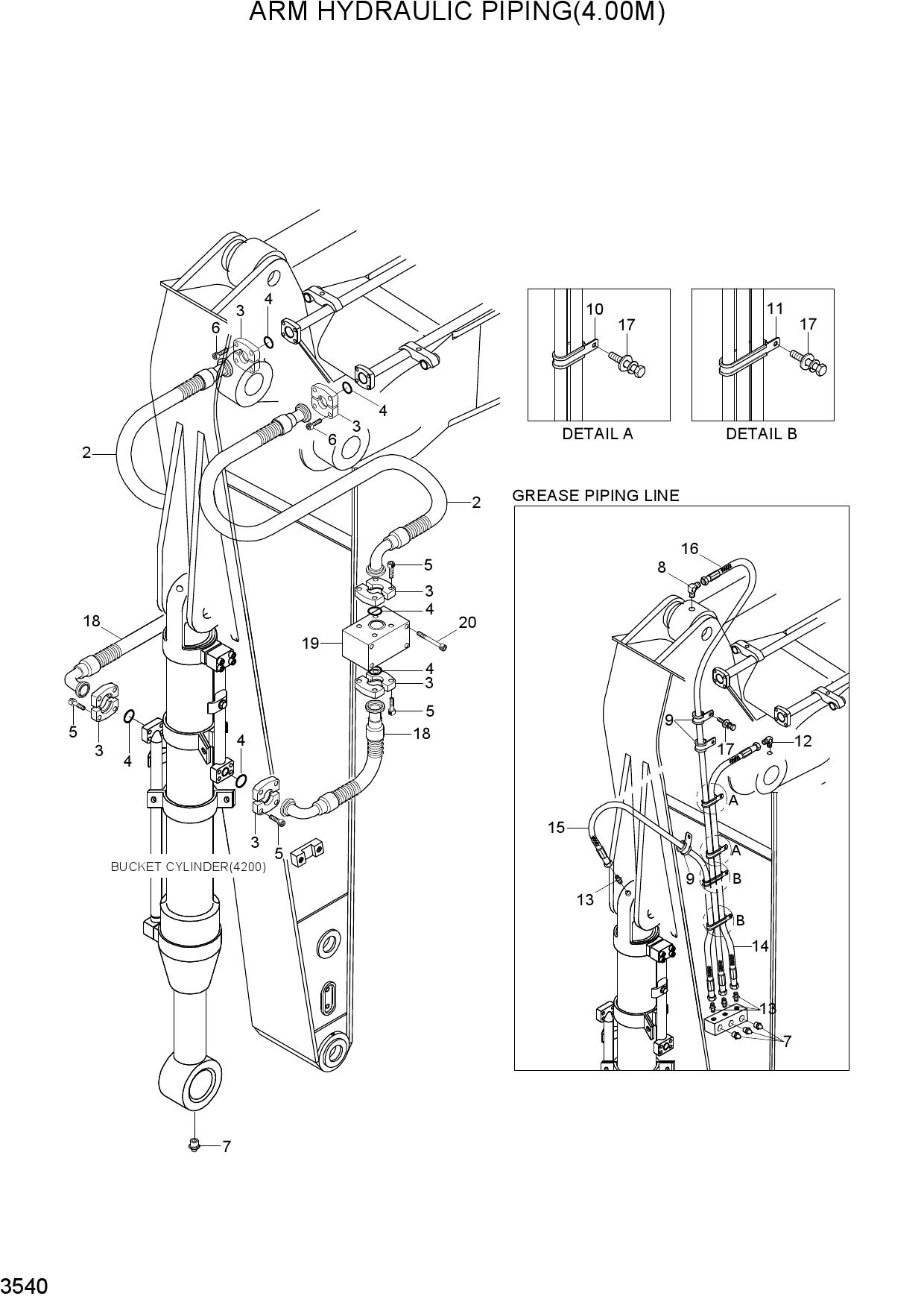 ARM HYDRAULIC PIPING(4.00M)