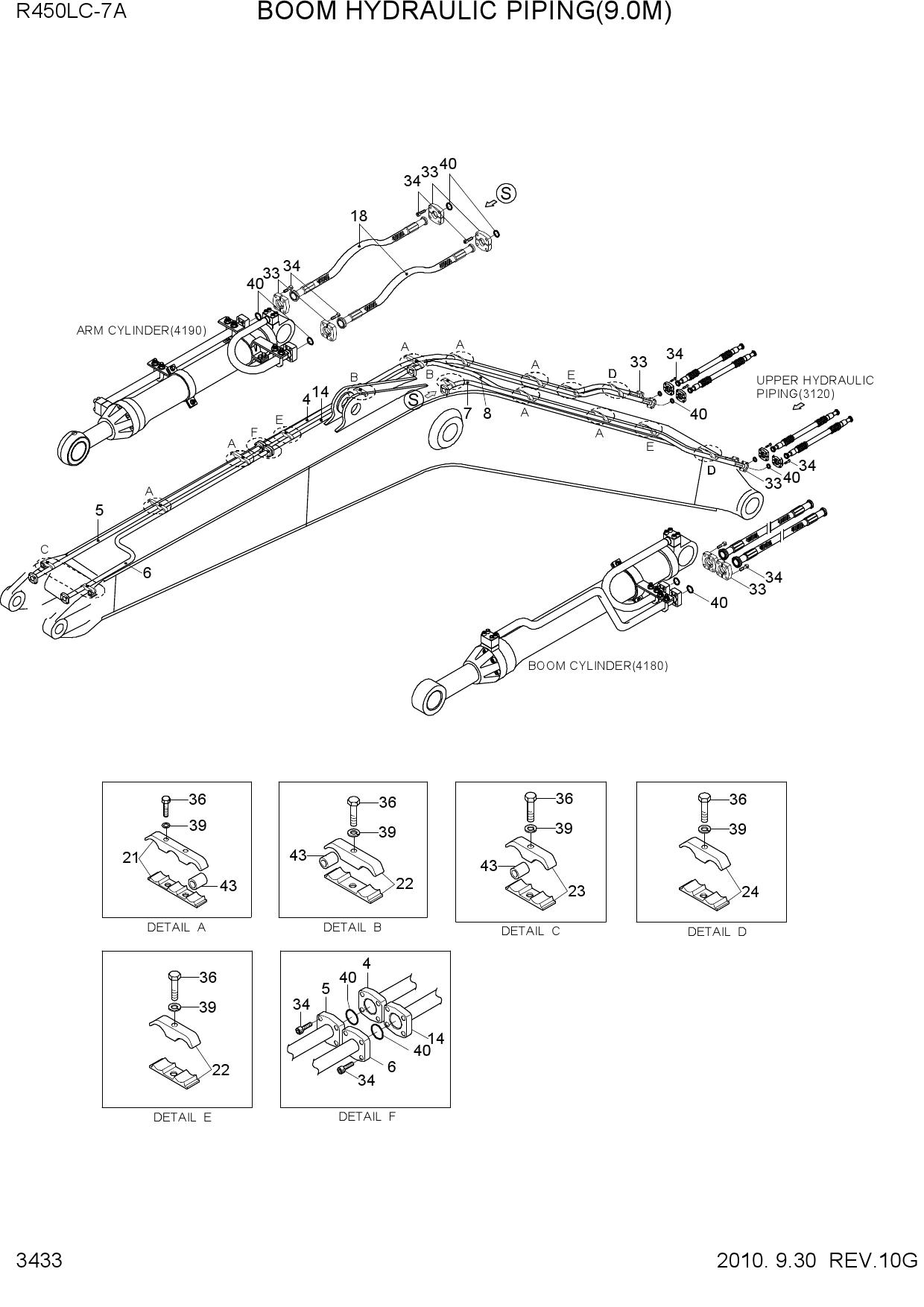 BOOM HYDRAULIC PIPING(9.0M)