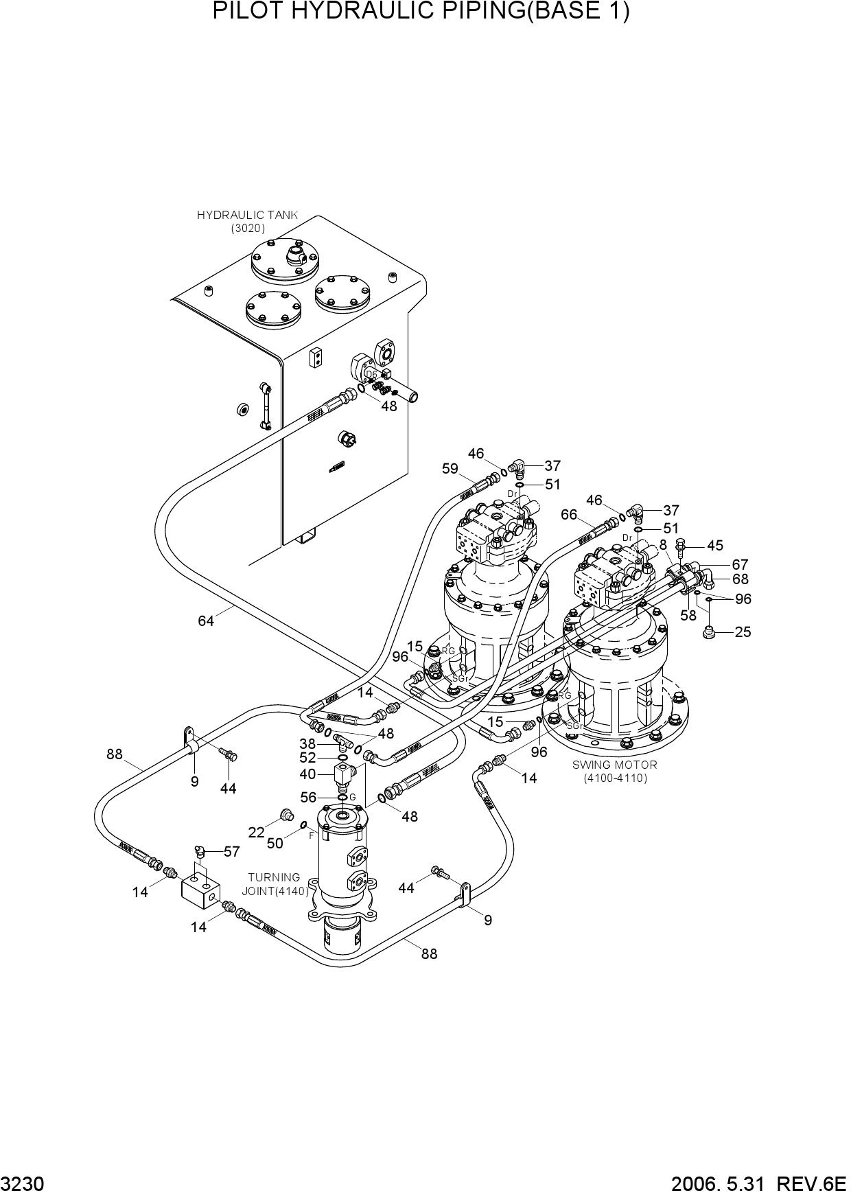 PILOT HYDRAULIC PIPING(BASE 1)