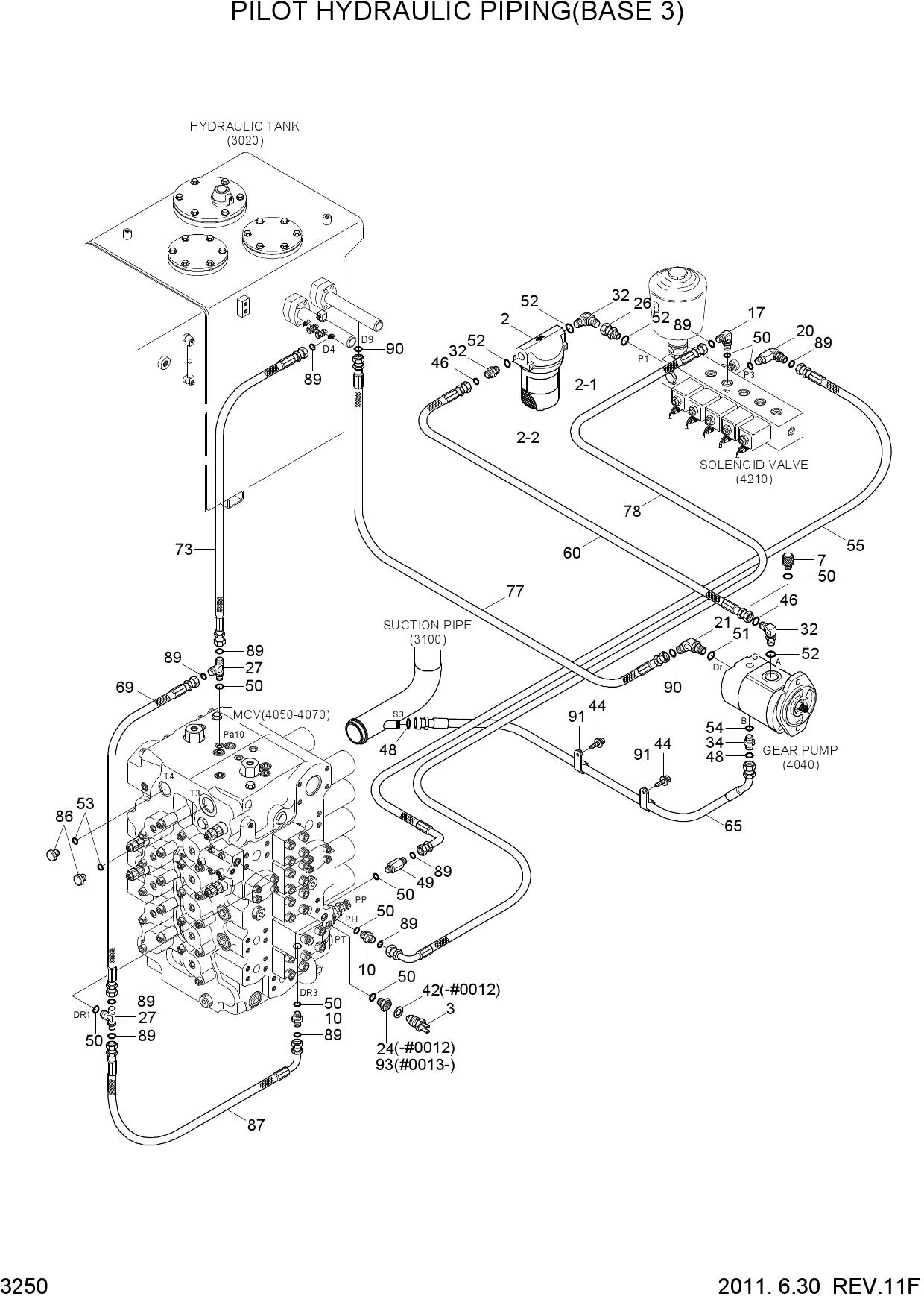 PILOT HYDRAULIC PIPING(BASE 3)