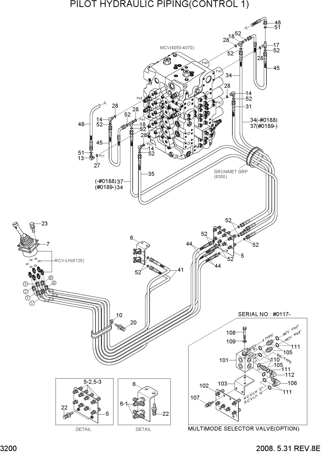 PILOT HYDRAULIC PIPING(CONTROL 1)