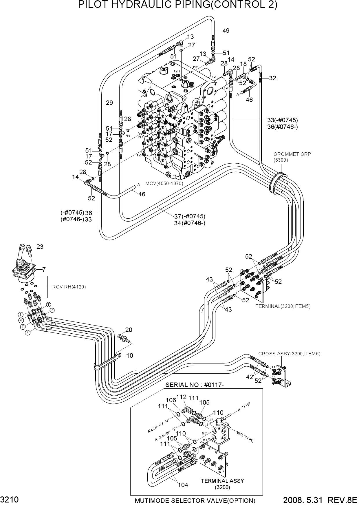 PILOT HYDRAULIC PIPING(CONTROL 2)