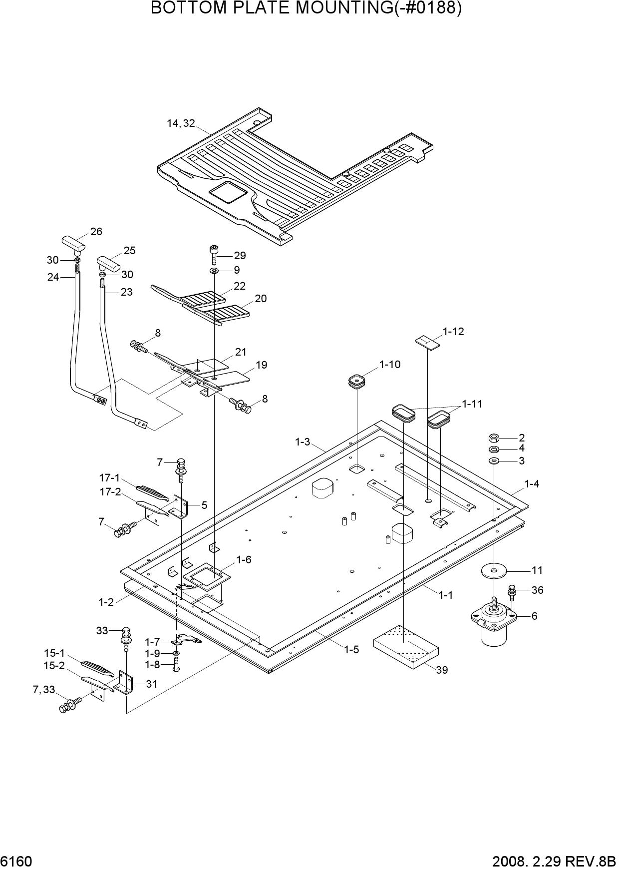 BOTTOM PLATE MOUNTING(-#0188)