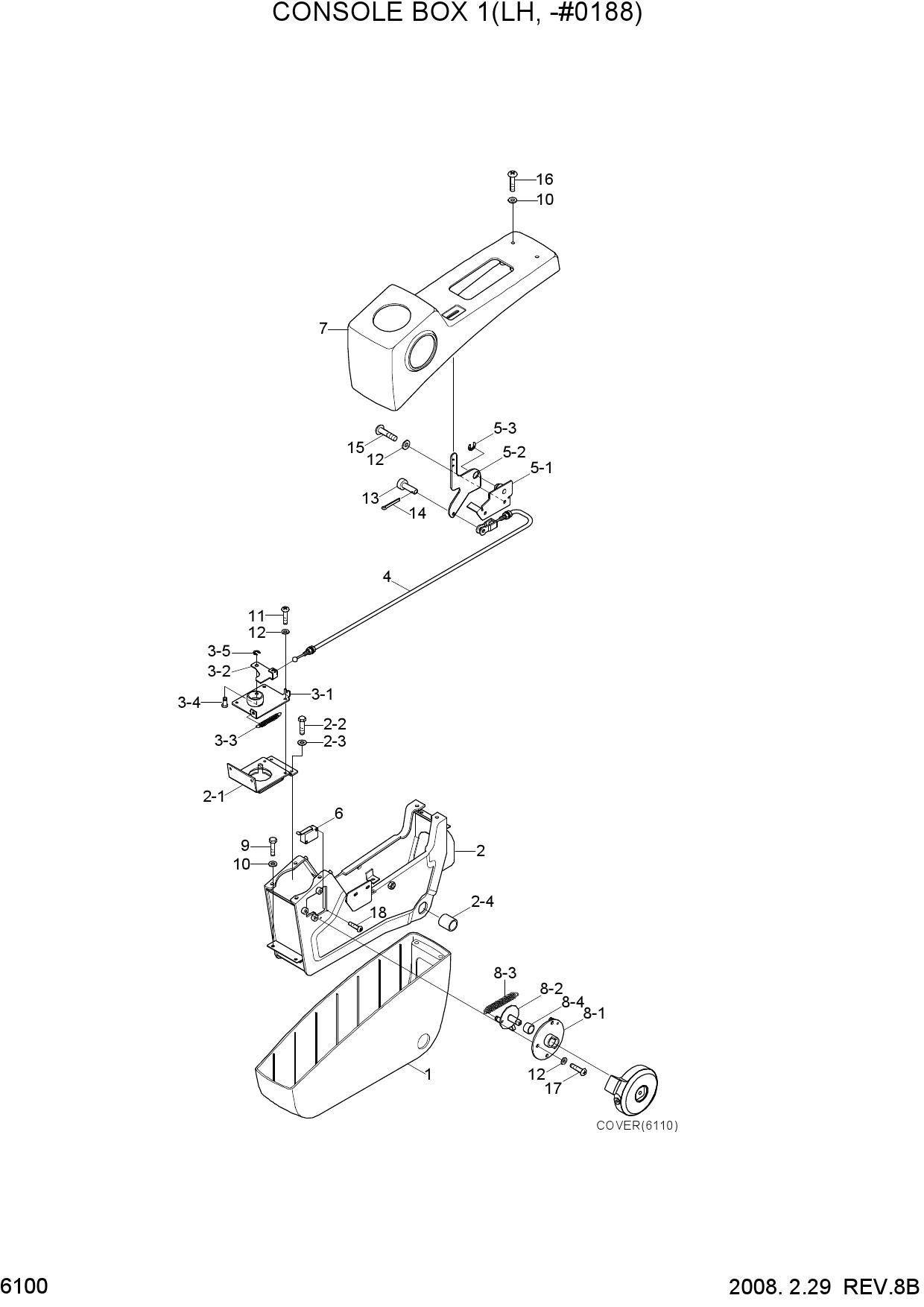 CONSOLE BOX 1(LH, -#0188)