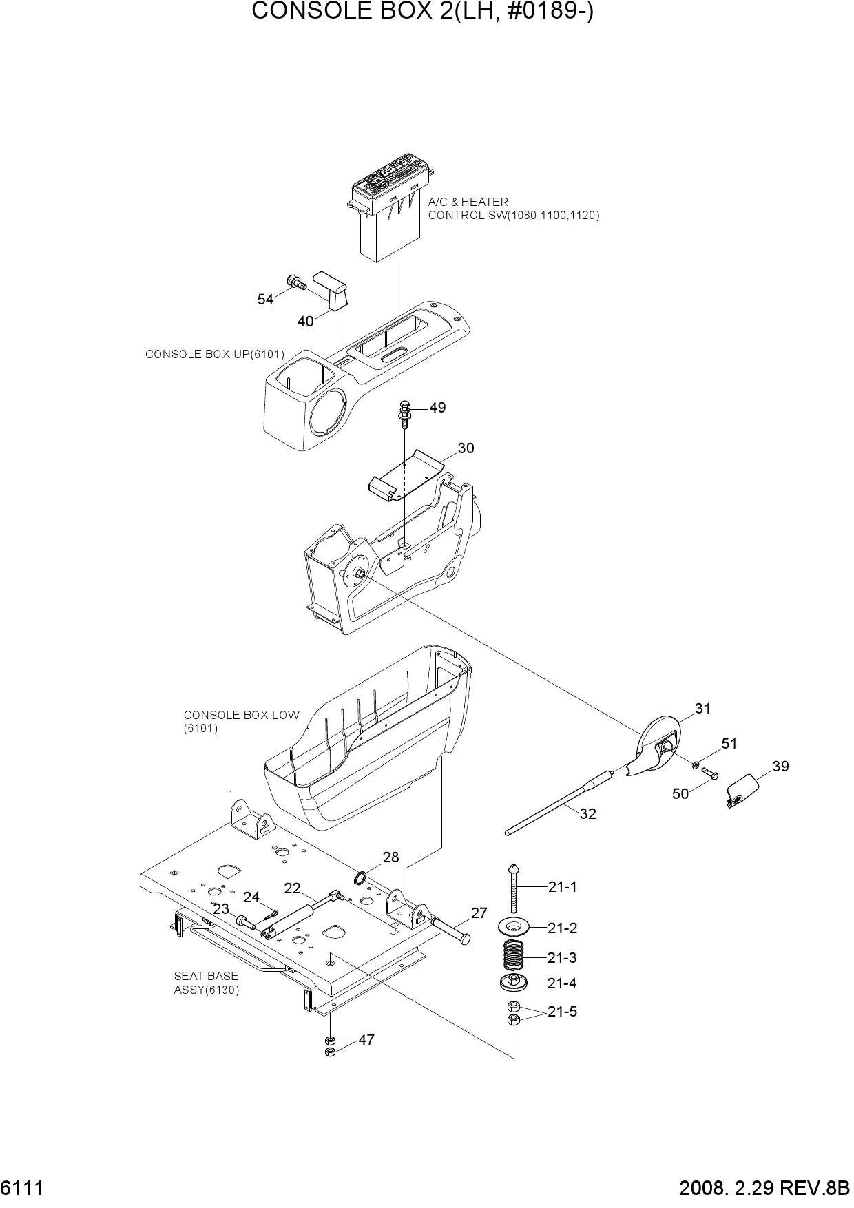 CONSOLE BOX 2(LH, #0189-)