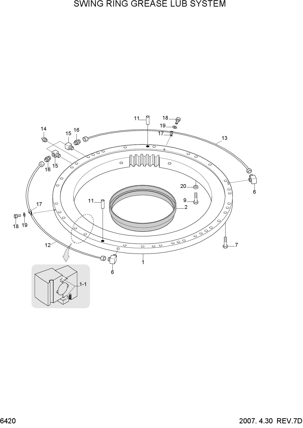 SWING RING GREASE LUB SYSTEM