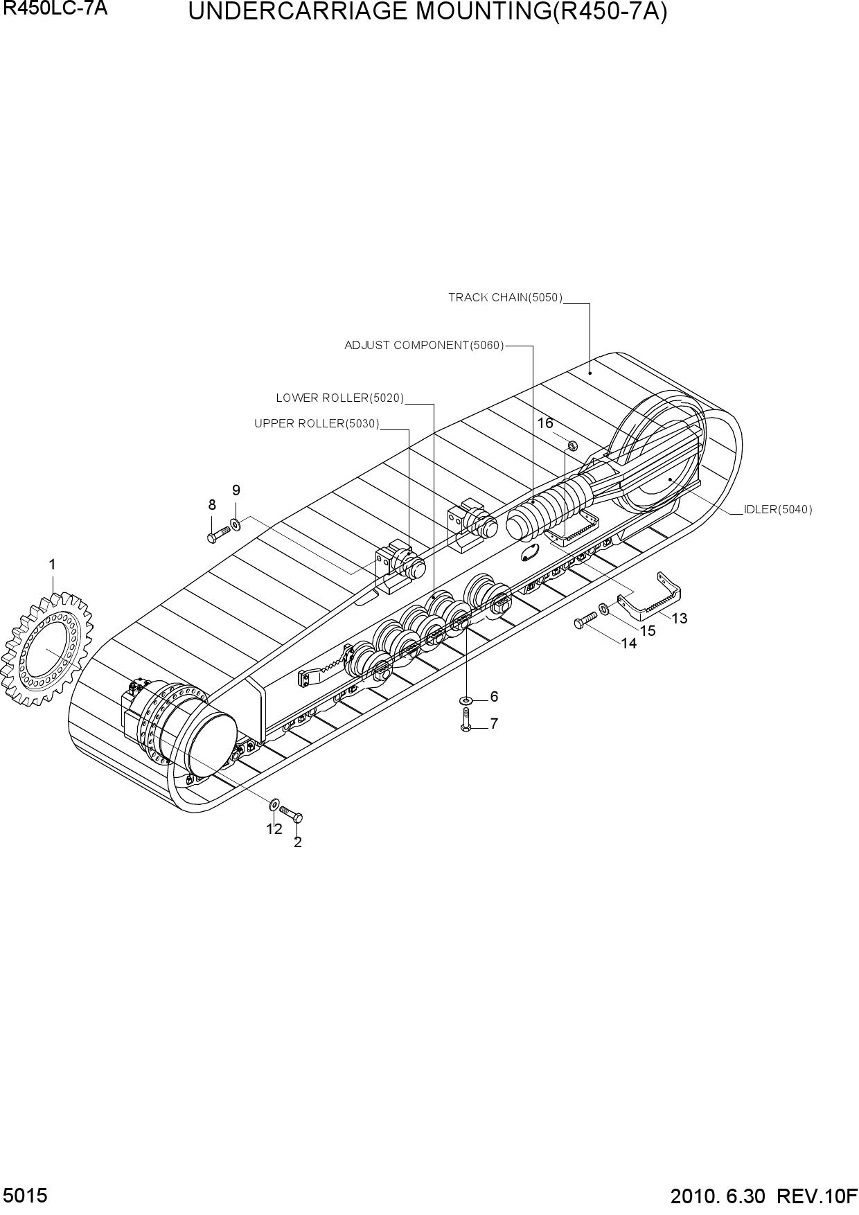 UNDERCARRIAGE MOUNTING(R450-7A)