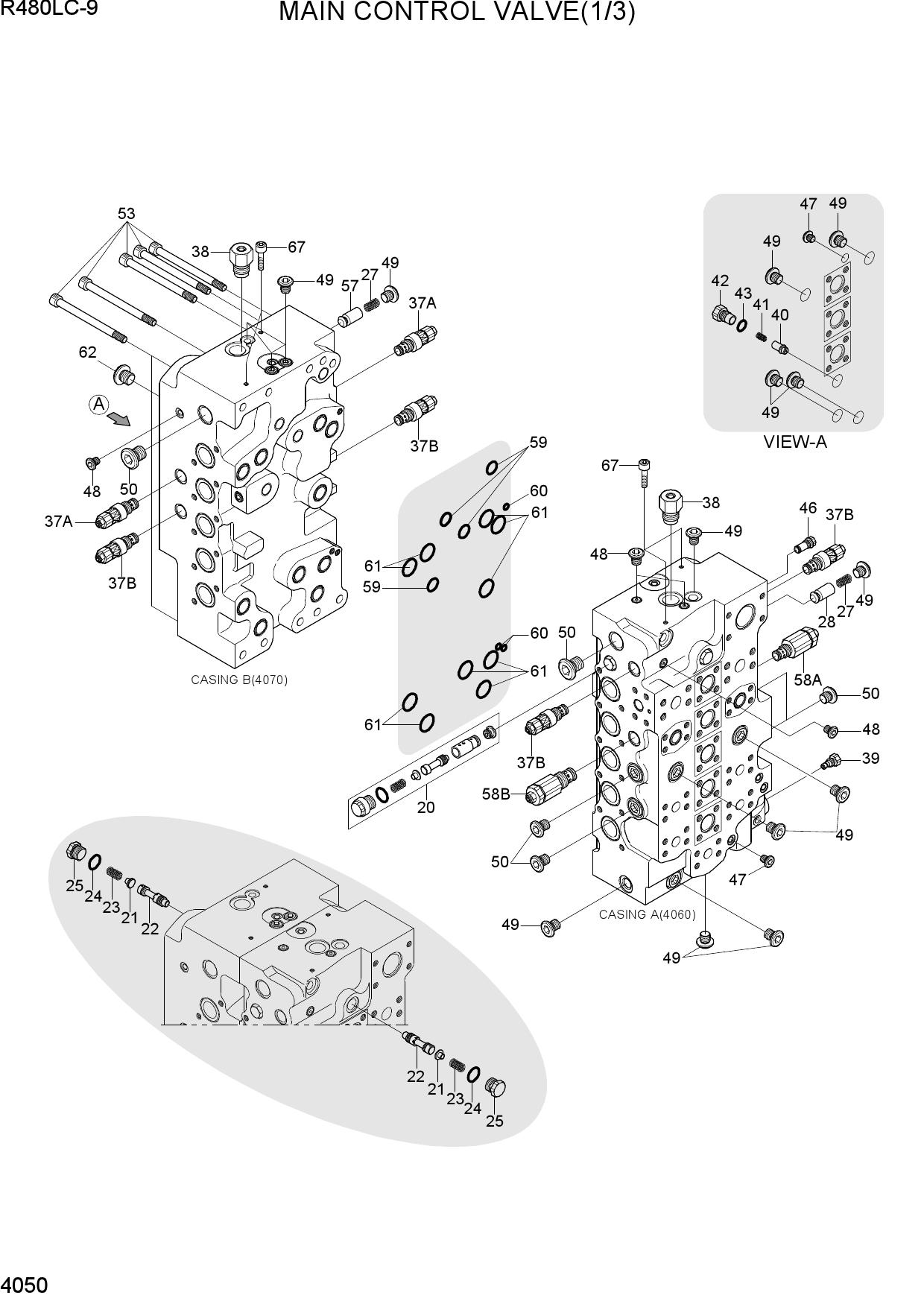 MAIN CONTROL VALVE(1/3, TYPE 1)