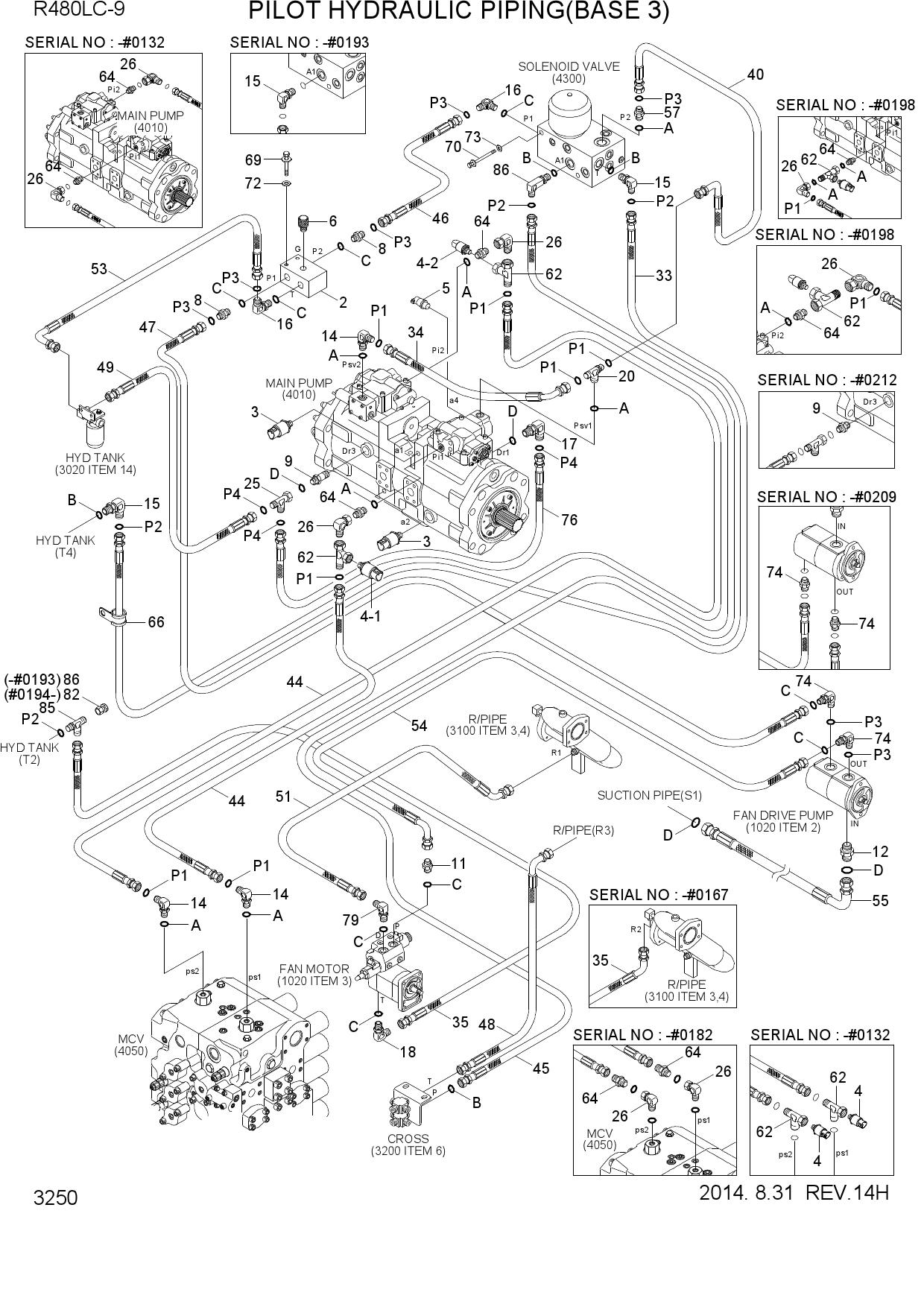 PILOT HYDRAULIC PIPING(BASE 3)
