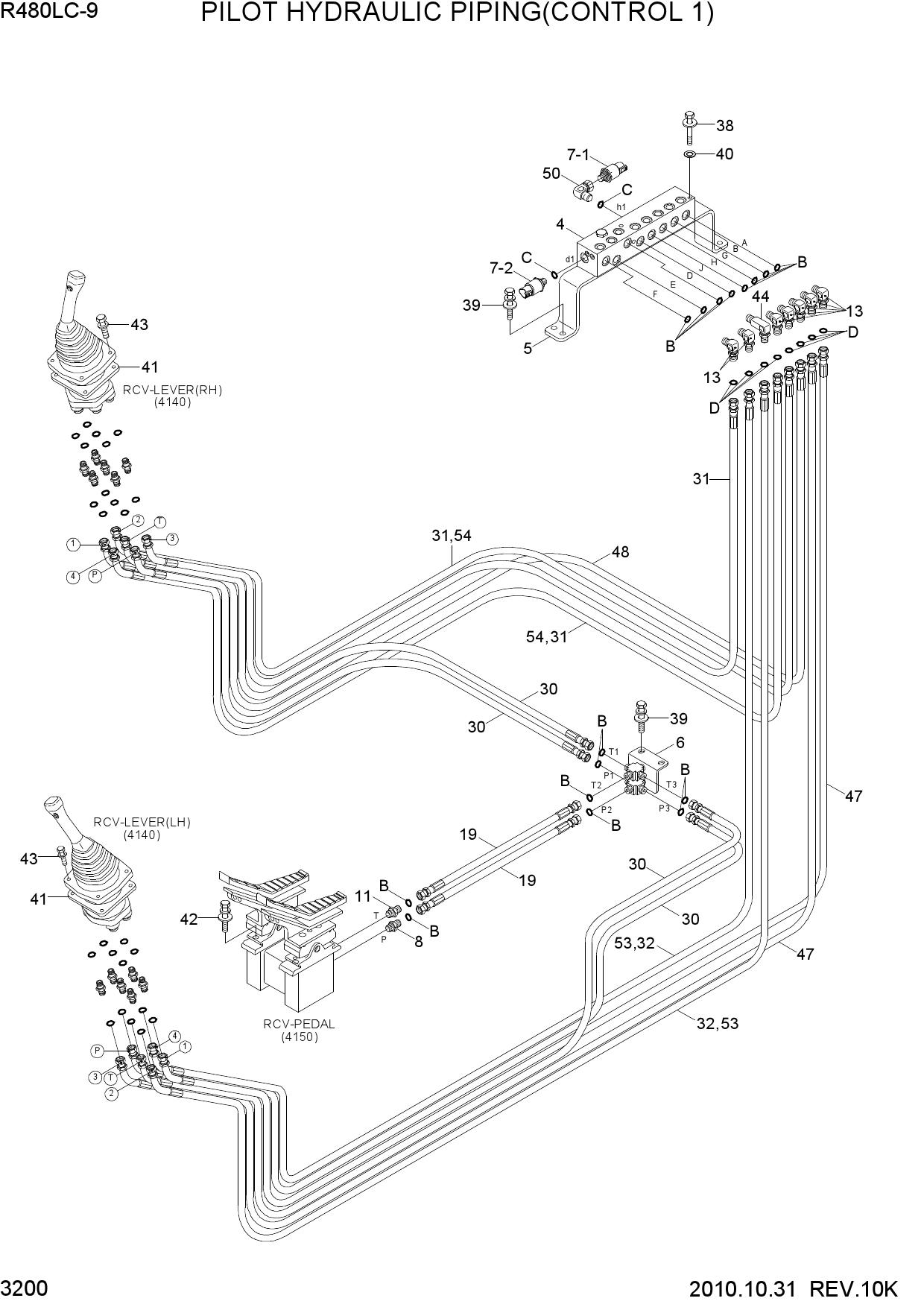 PILOT HYDRAULIC PIPING(CONTROL 1)