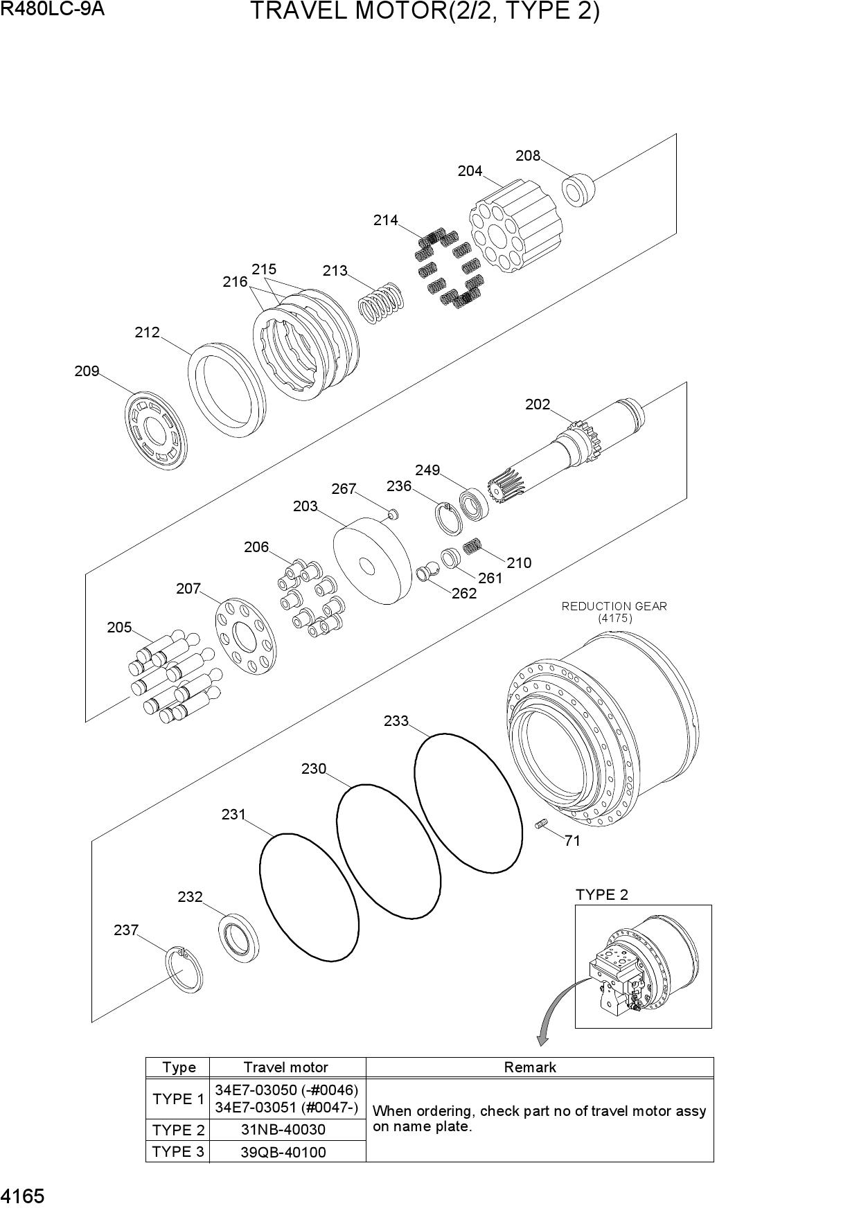 TRAVEL MOTOR(2/2, TYPE 2)