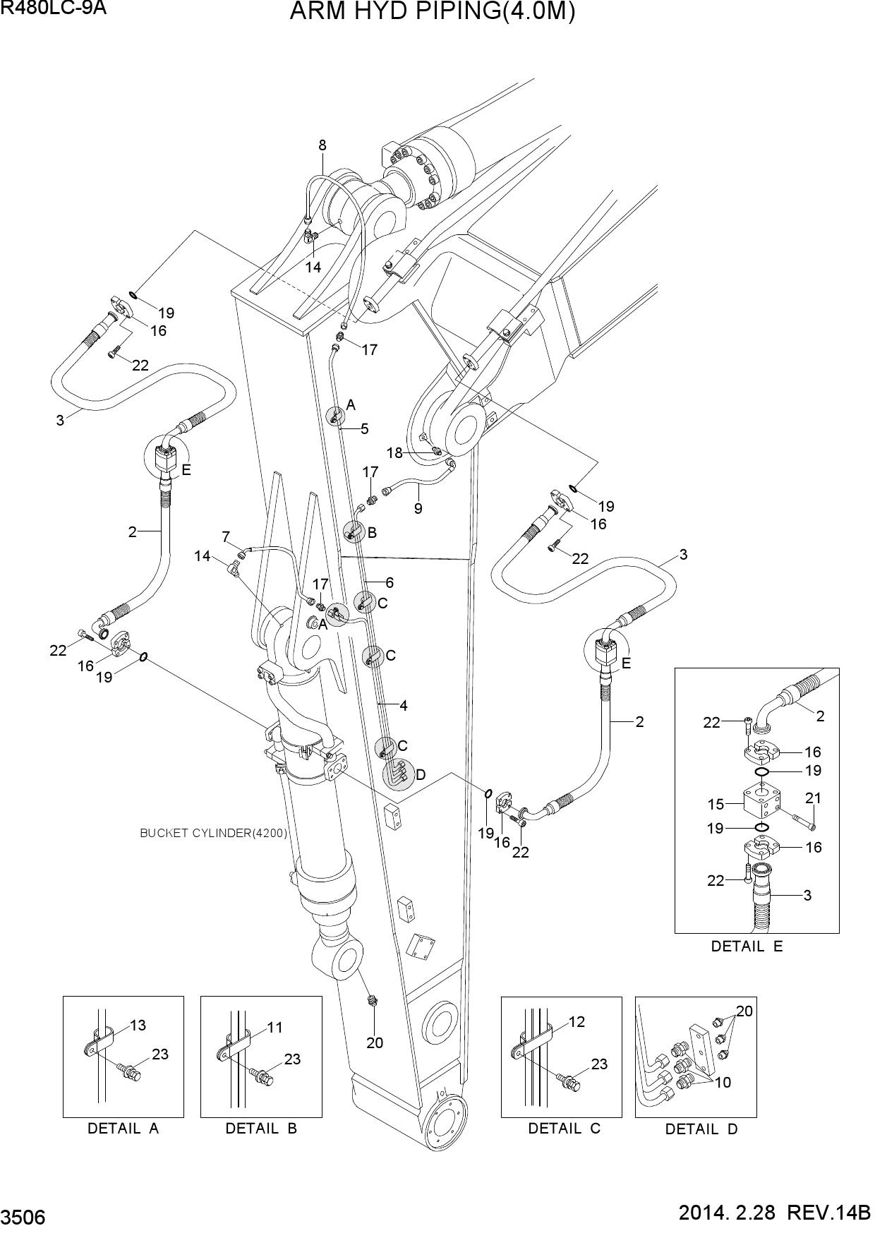ARM HYD PIPING(4.0M)