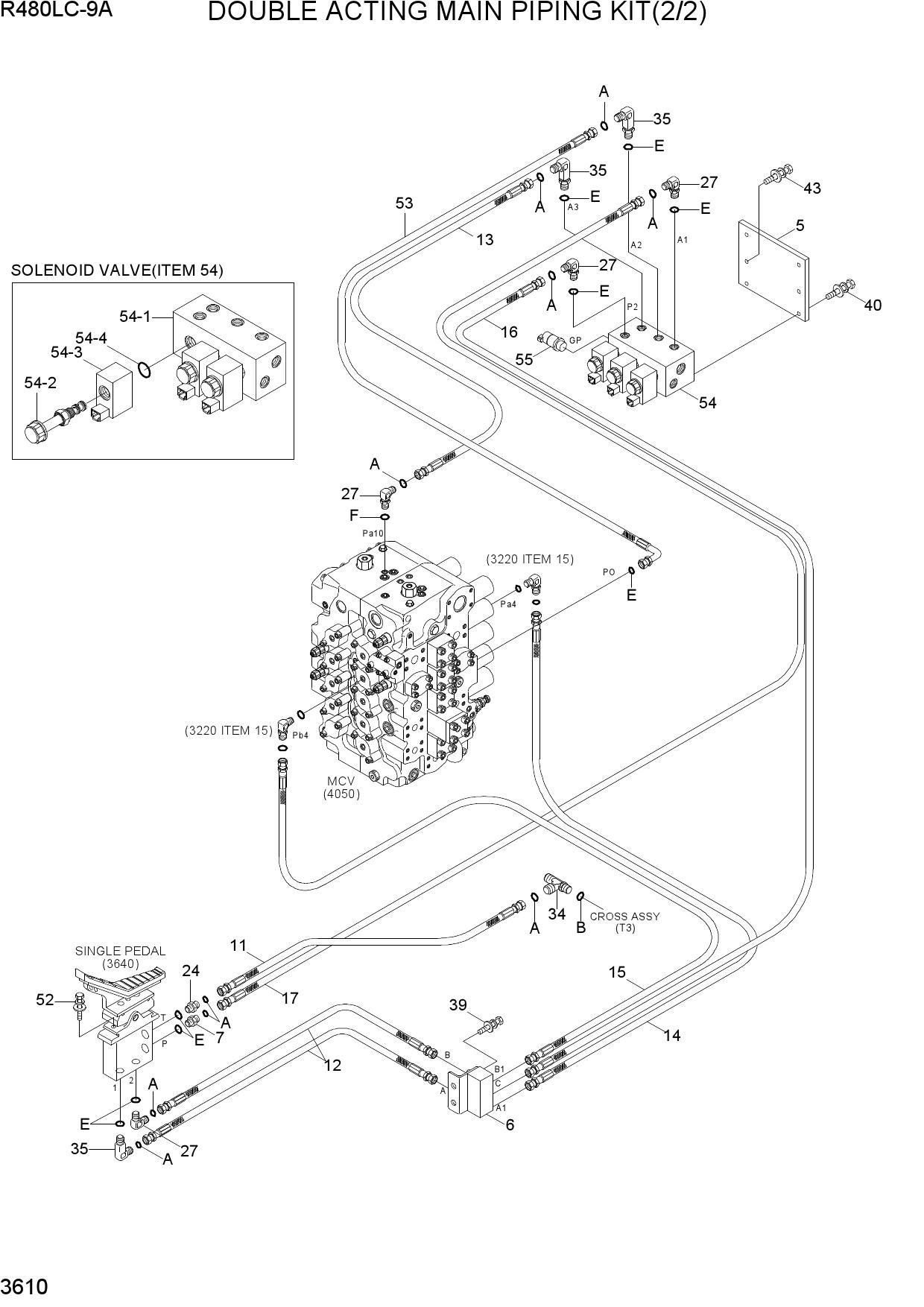 DOUBLE ACTING MAIN PIPING KIT(2/2)