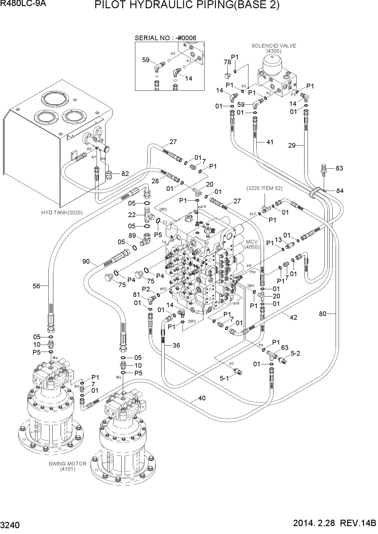 PILOT HYDRAULIC PIPING(BASE 2)